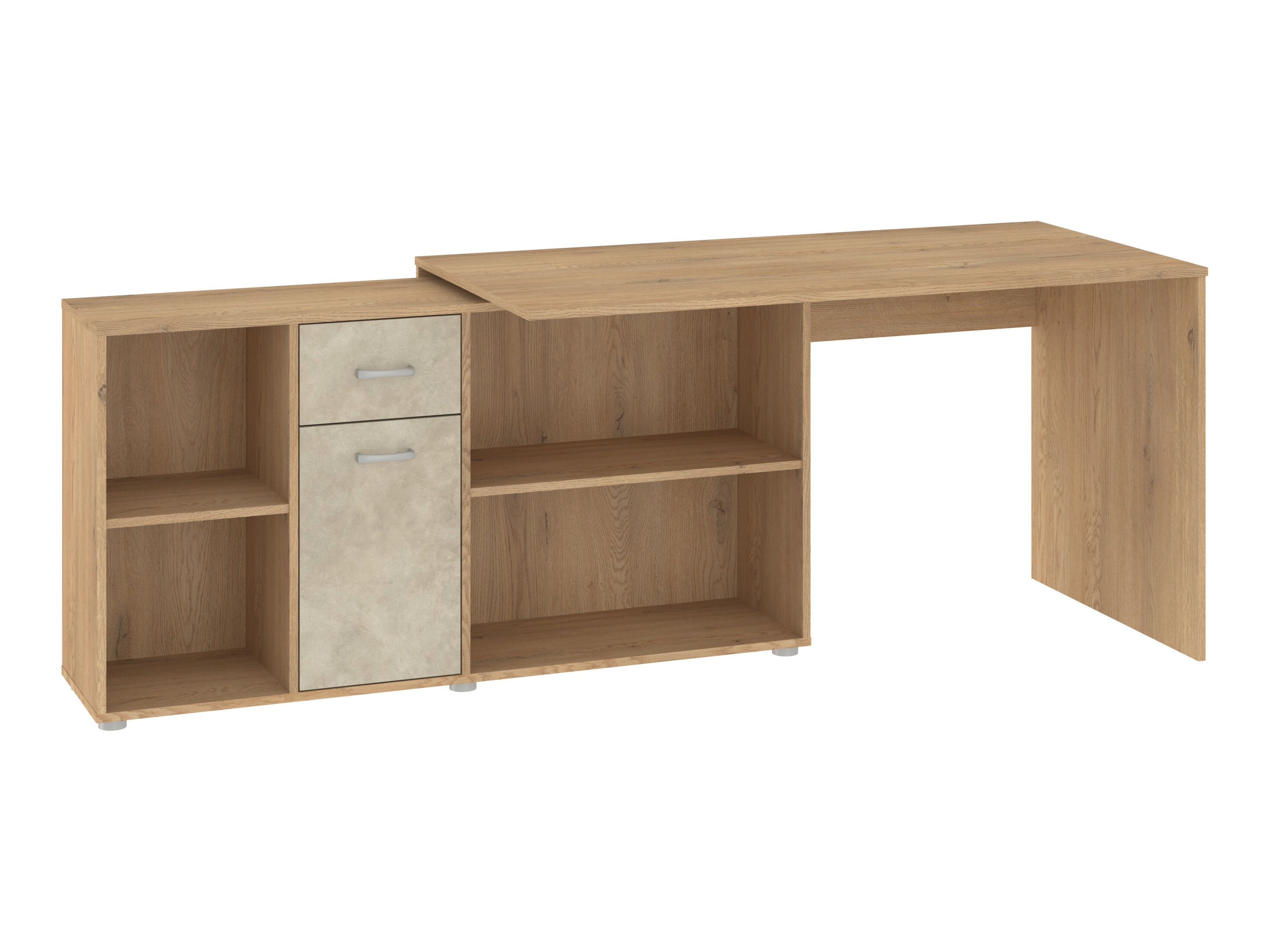 Mesa de escritório para cantos Gilroy 113 (Carvalho Cremona + Bege)