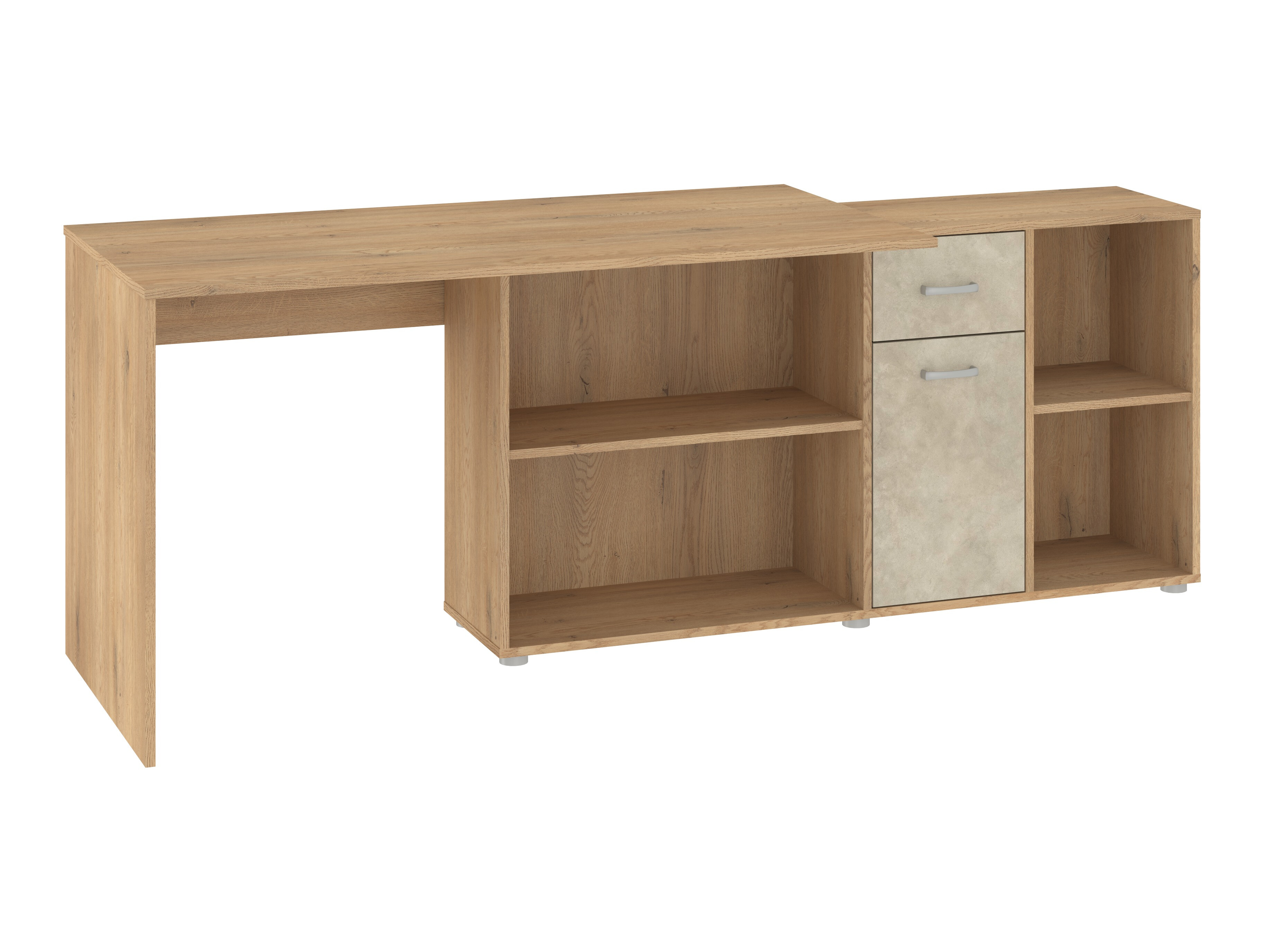 Mesa de escritório para cantos Gilroy 113 (Carvalho Cremona + Bege)
