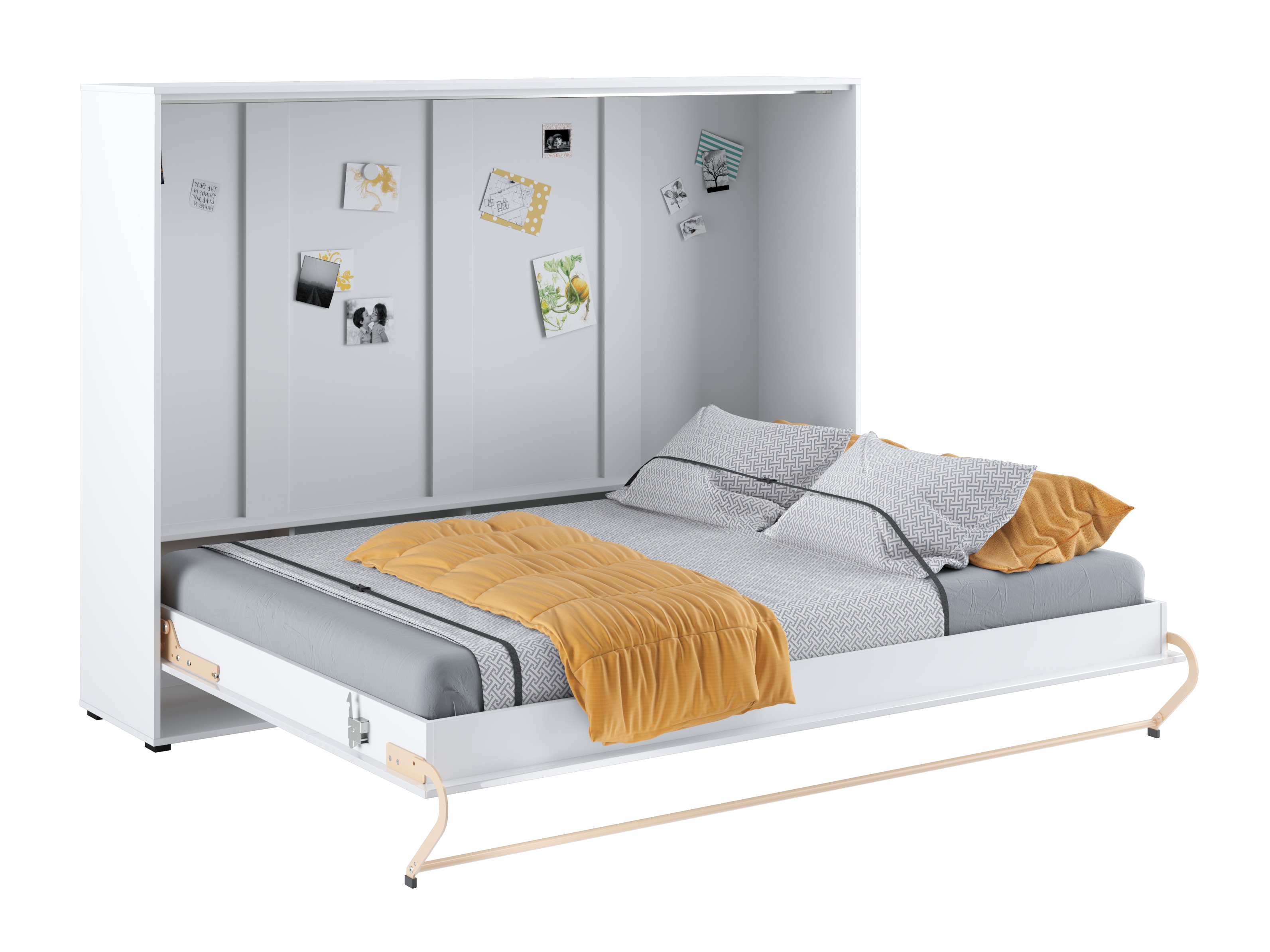 Cama rebatível Concept Pro Lenart IV (Branco + Branco brilhante)