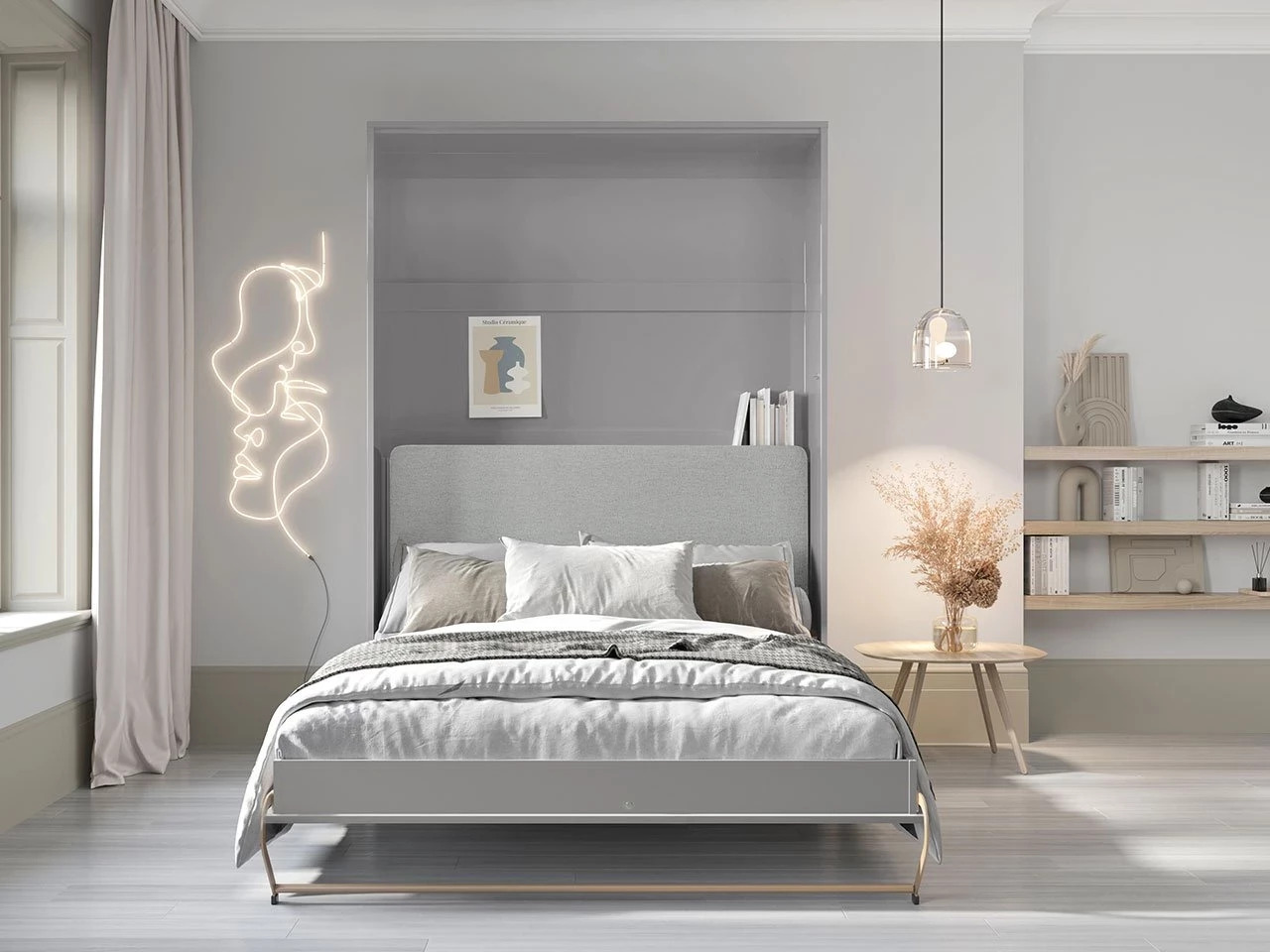 Cama rebatível Concept Pro Lenart VI (Cinzento)