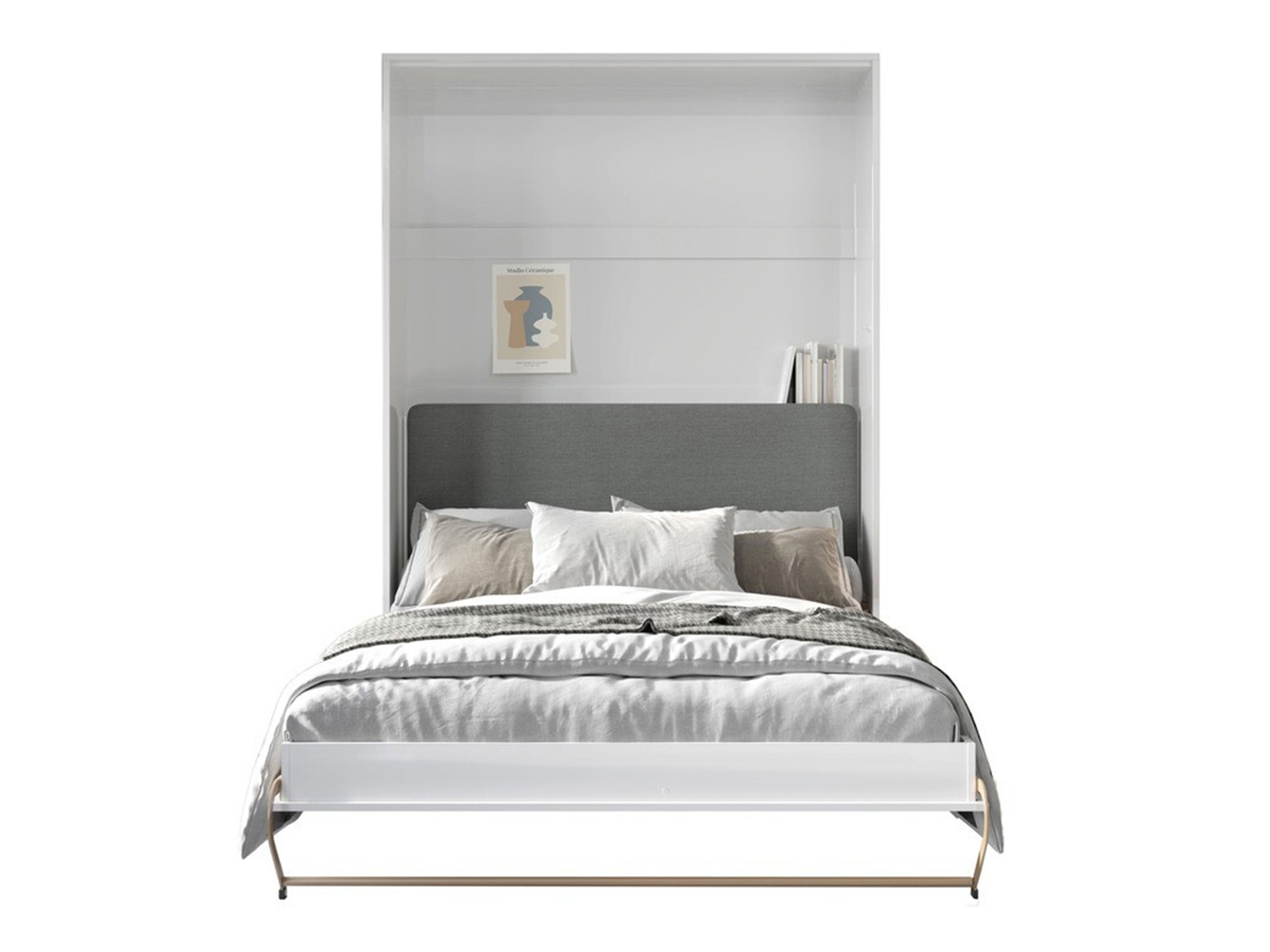 Cama rebatível Concept Pro Lenart VI (Branco + Grafite)