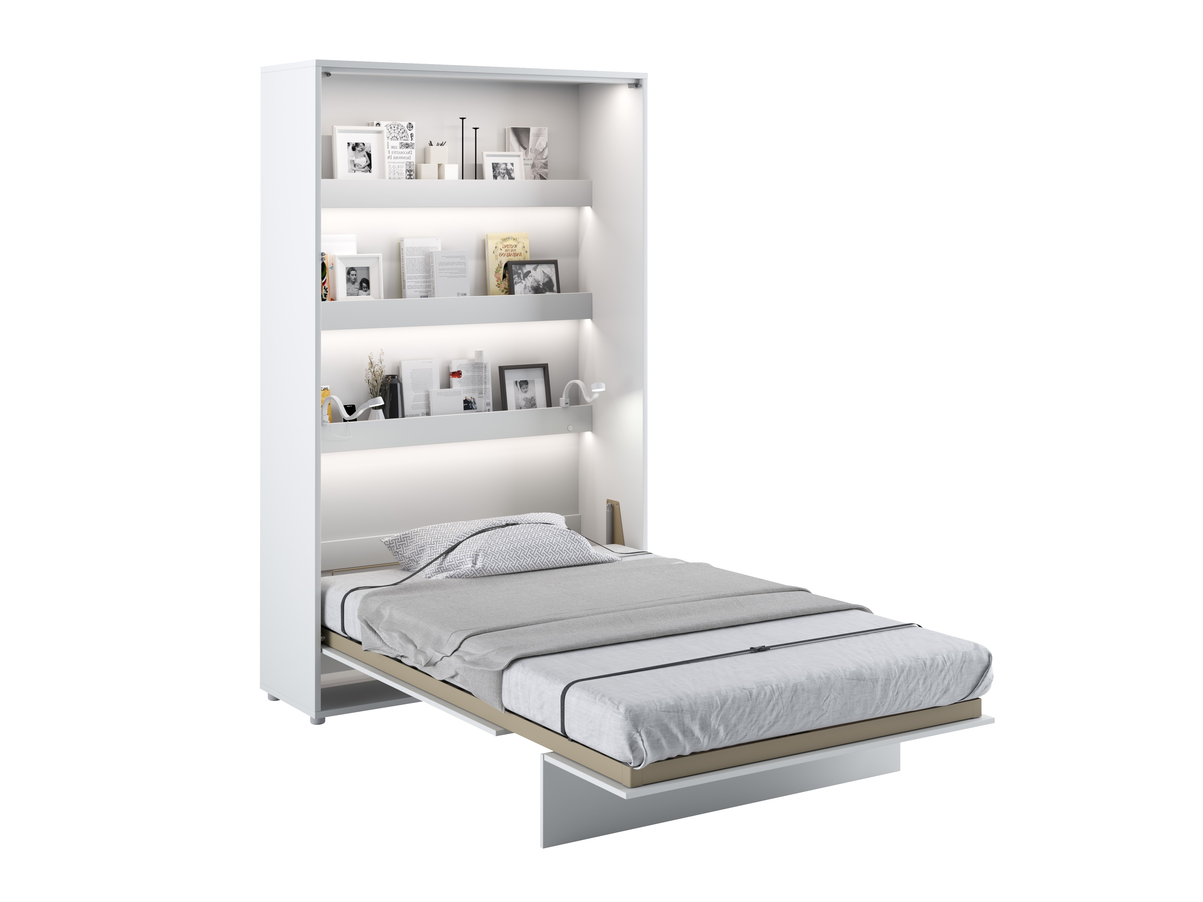 Cama rebatível Concept Lenart (Branco + Branco brilhante)