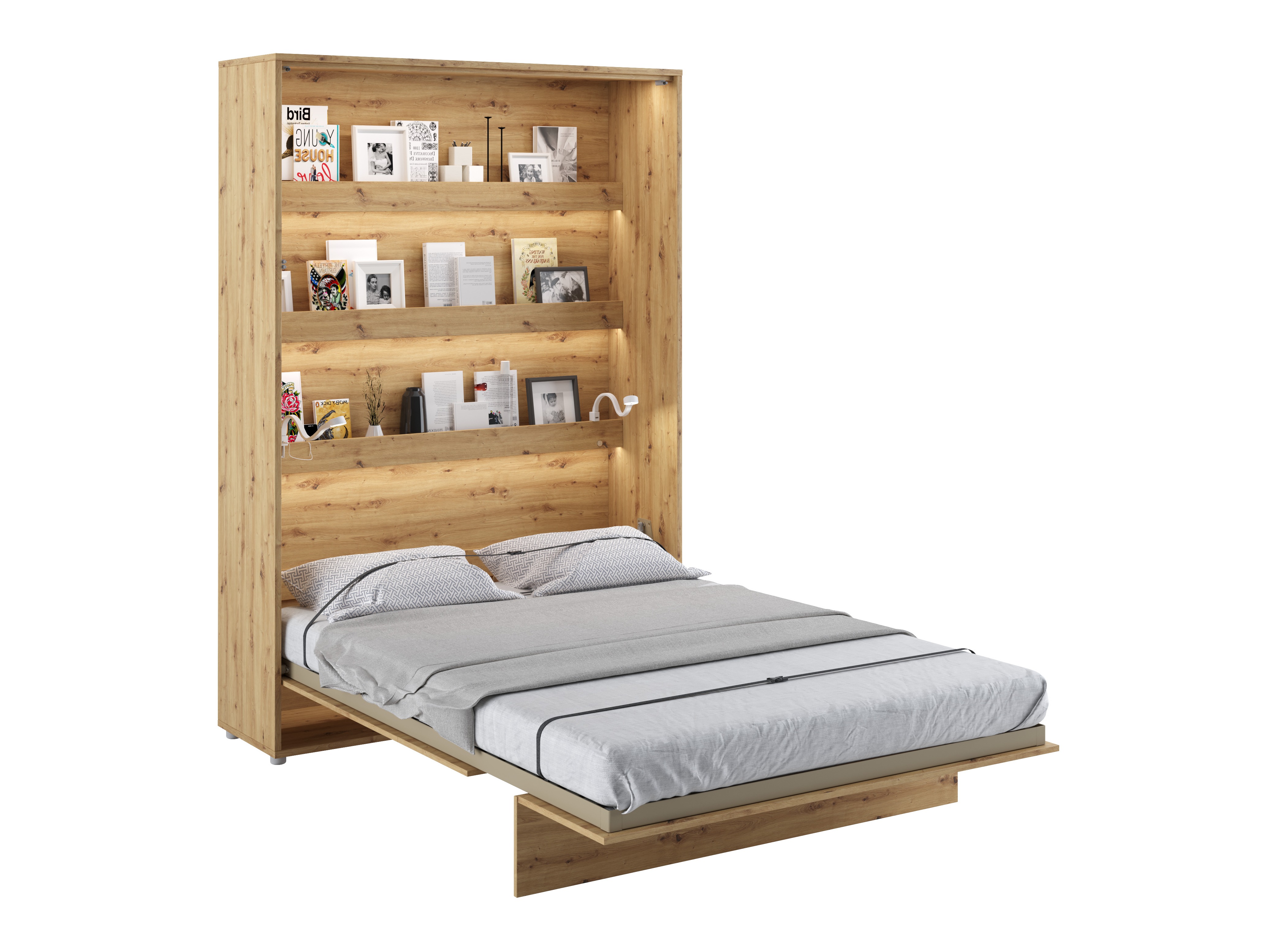 Cama rebatível Concept Lenart (Carvalho Artisan)