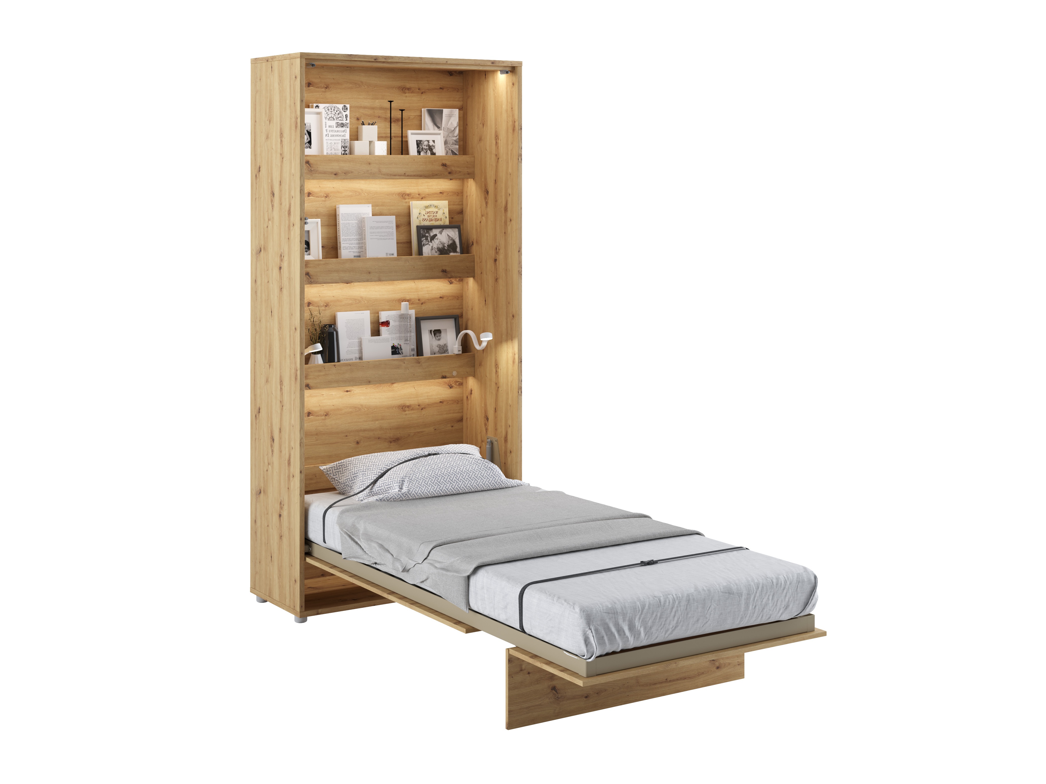 Cama rebatível Concept Lenart (Carvalho Artisan)