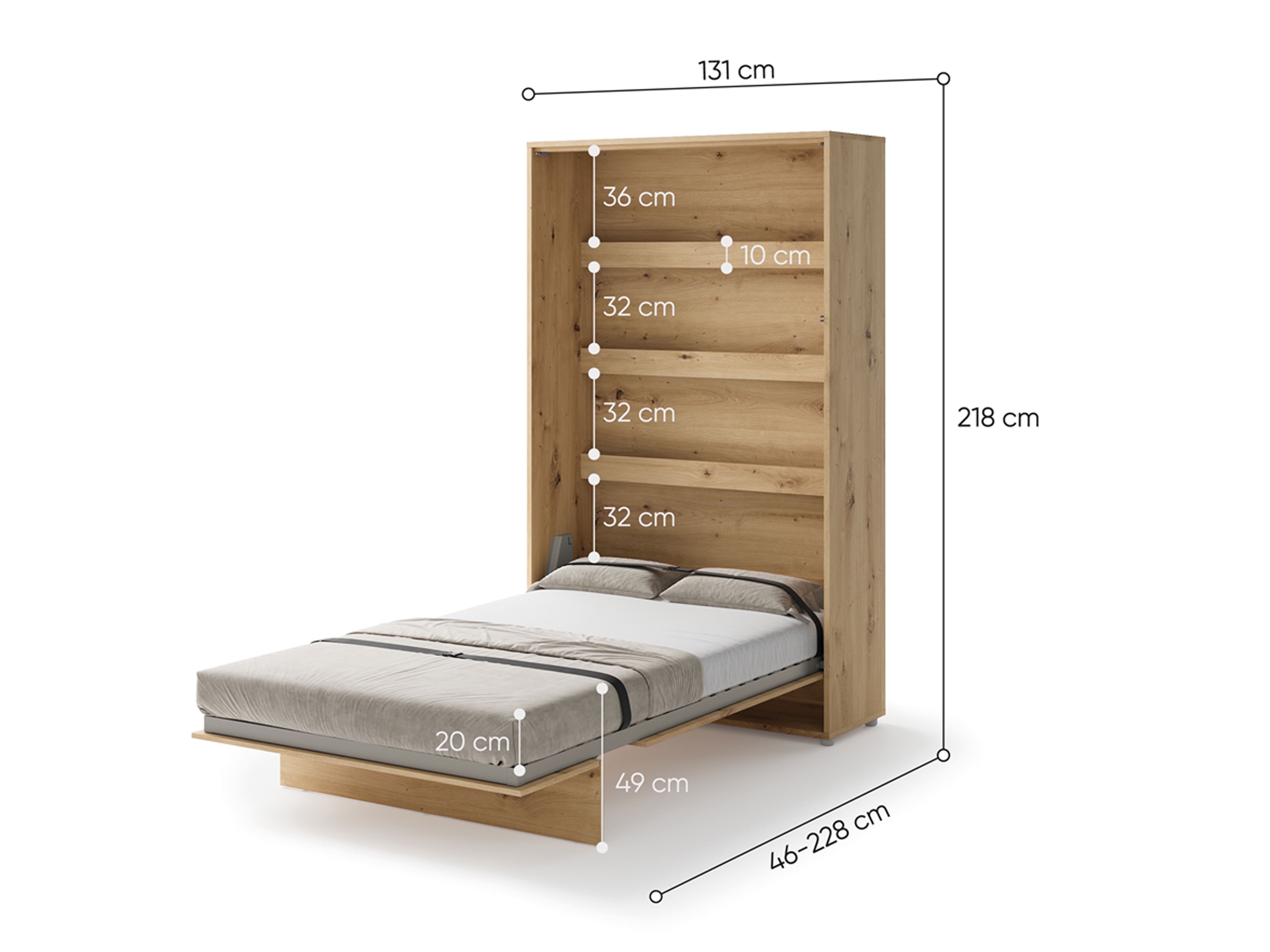Cama rebatível Concept Lenart (Caxemira)