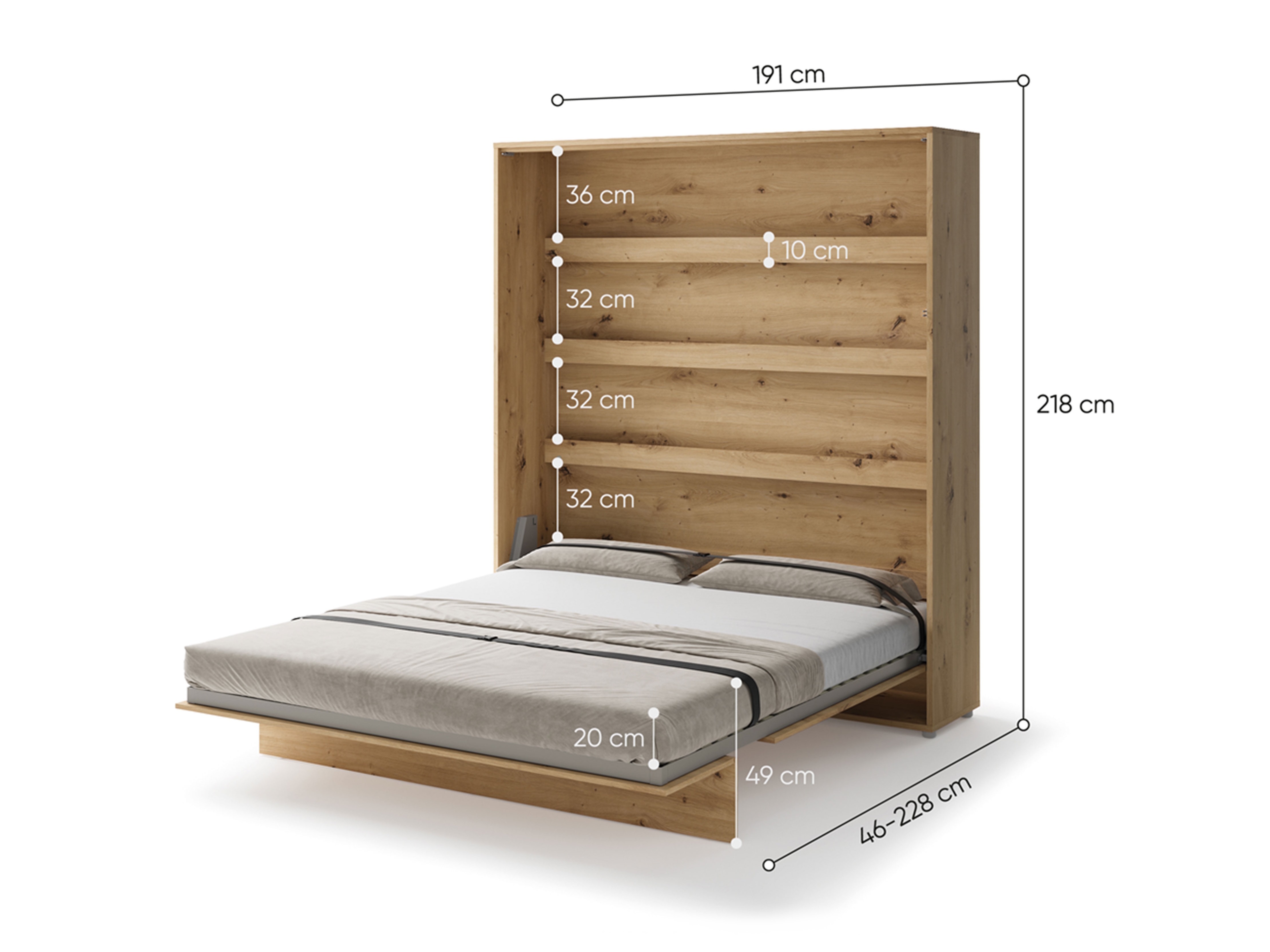 Cama rebatível Concept Lenart (Caxemira)