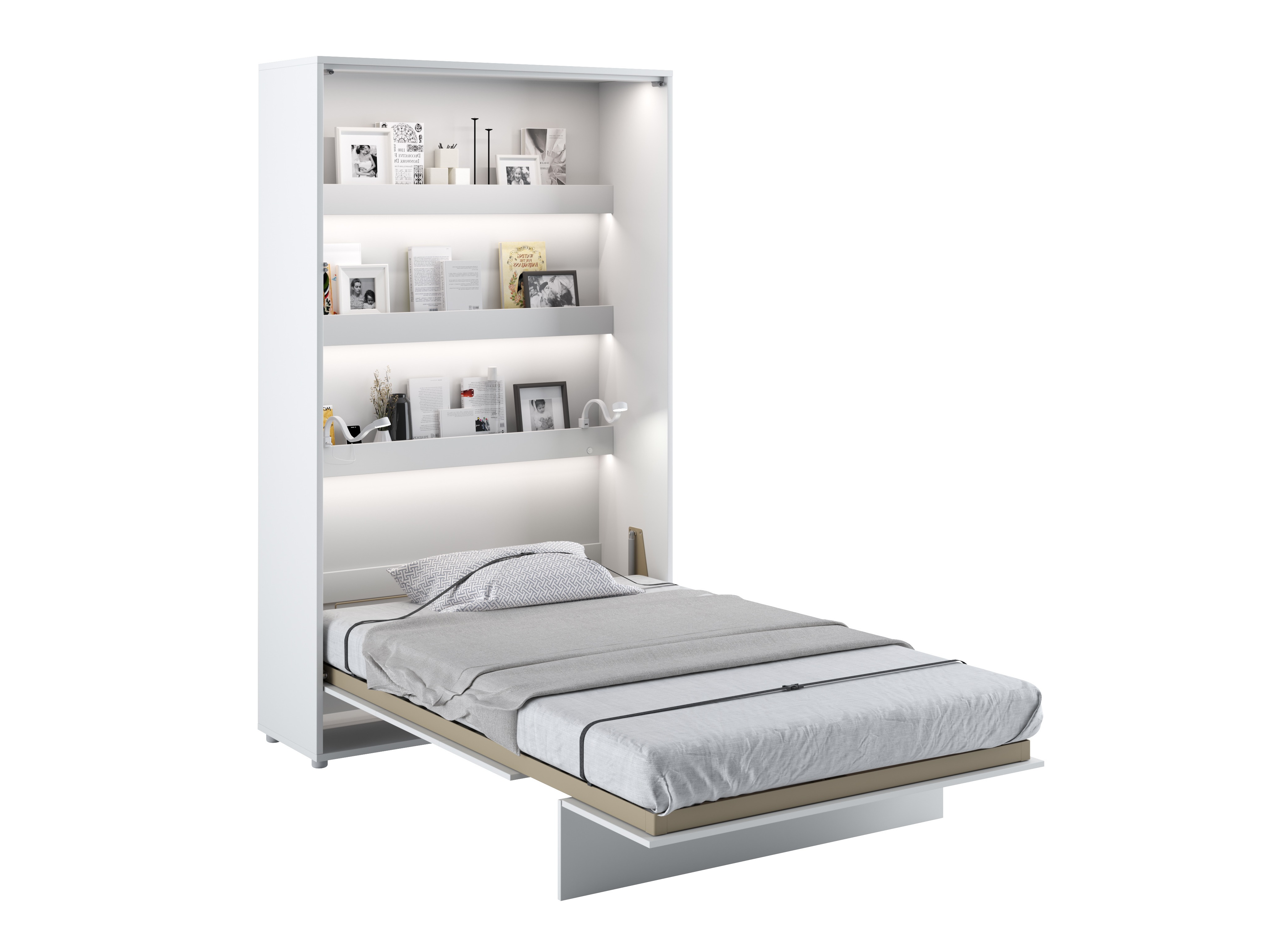 Cama rebatível Concept Lenart (Branco + Branco brilhante)