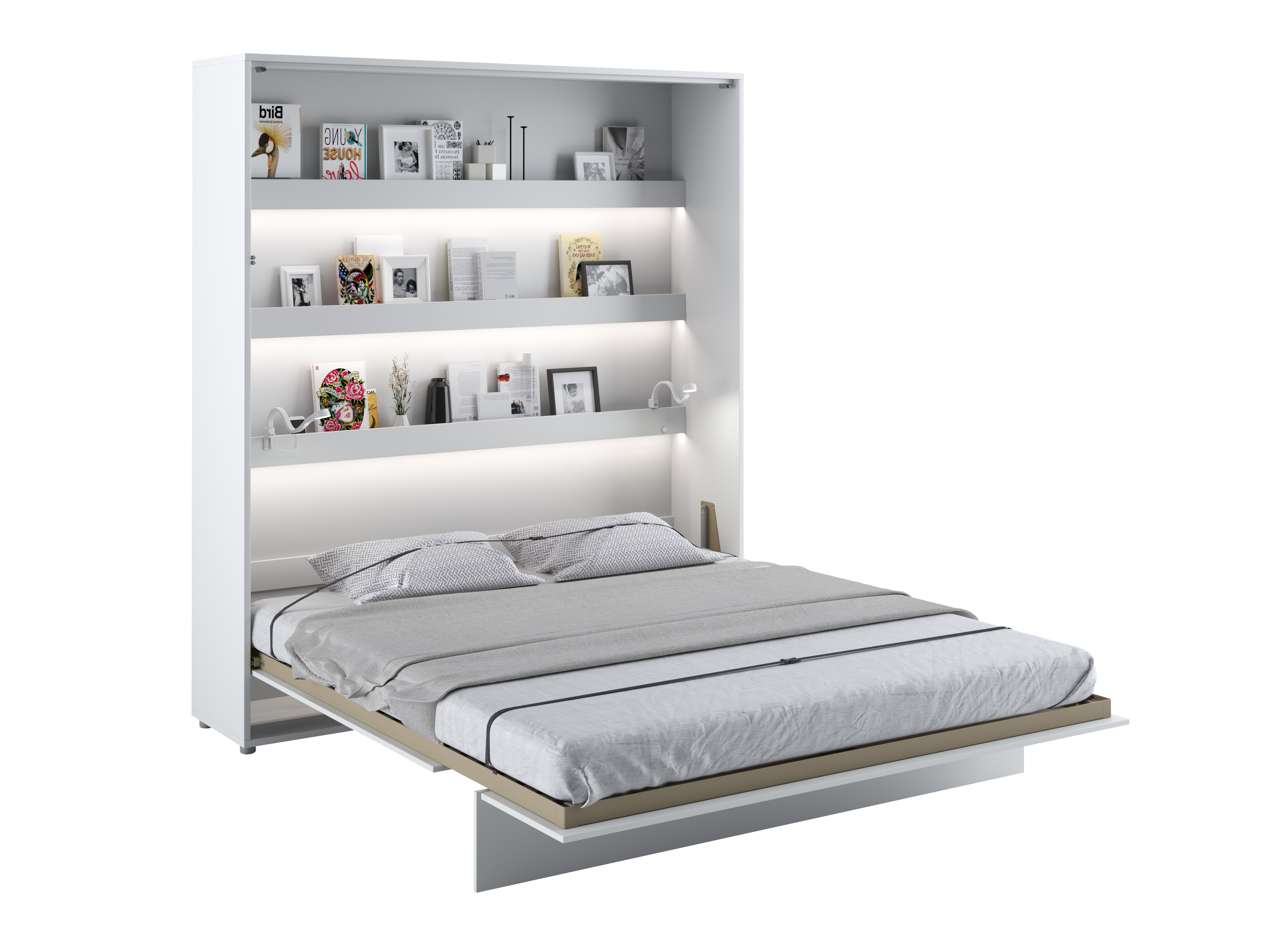 Cama rebatível Concept Lenart (Branco + Branco brilhante)