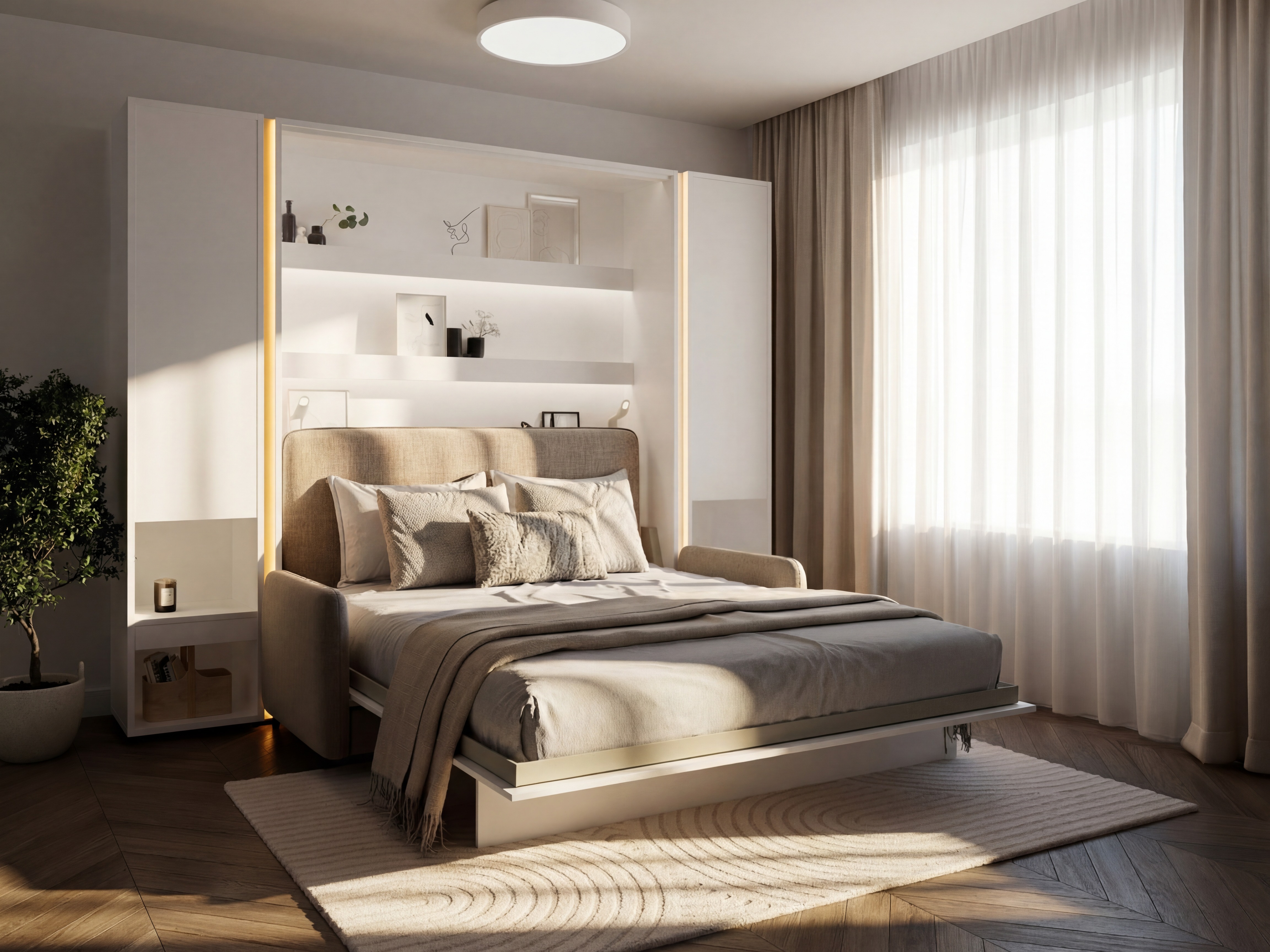 Cama rebatível Concept Lenart (Branco)