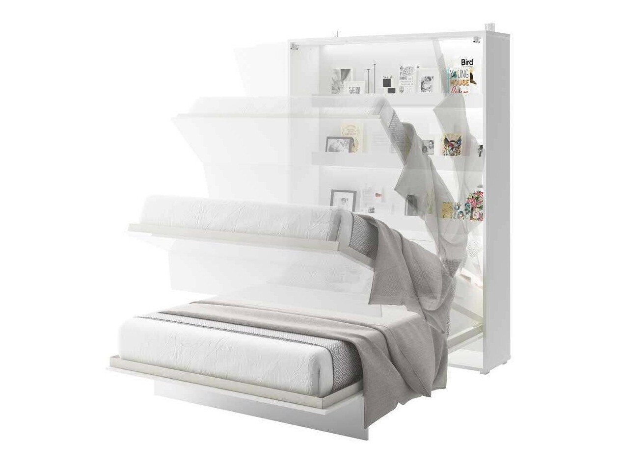 Cama rebatível Concept Lenart (Branco + Branco brilhante)