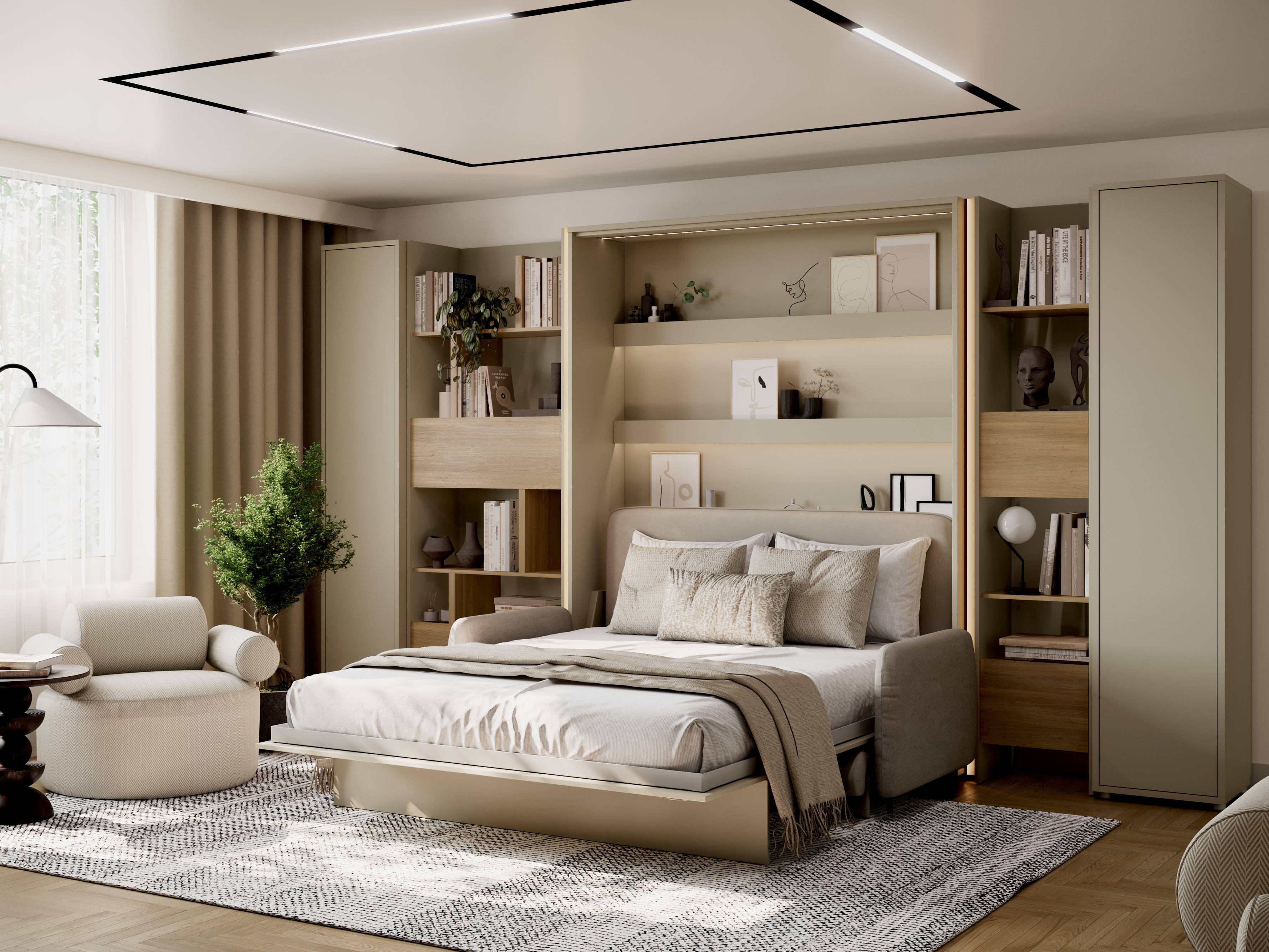 Cama rebatível Concept Lenart (Caxemira)