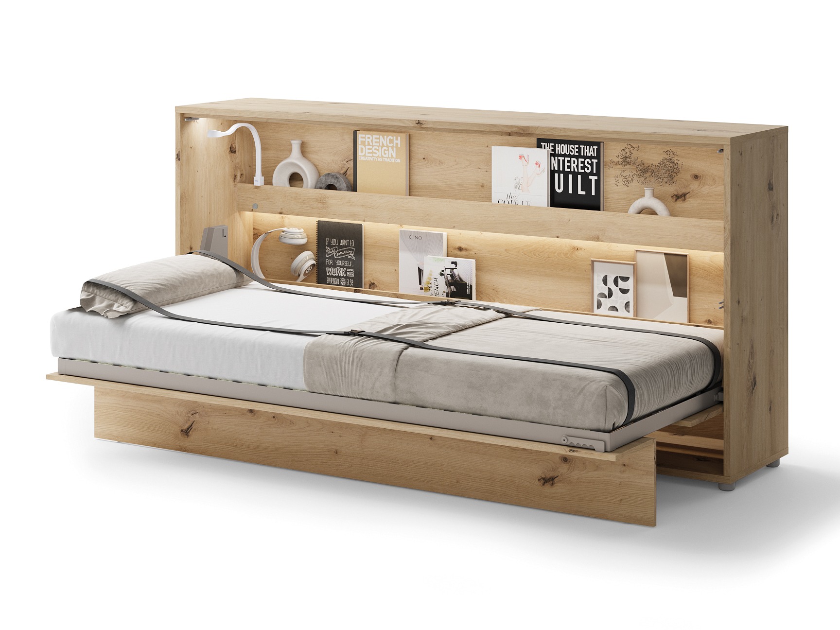 Cama rebatível Concept Lenart V (Carvalho Artisan)