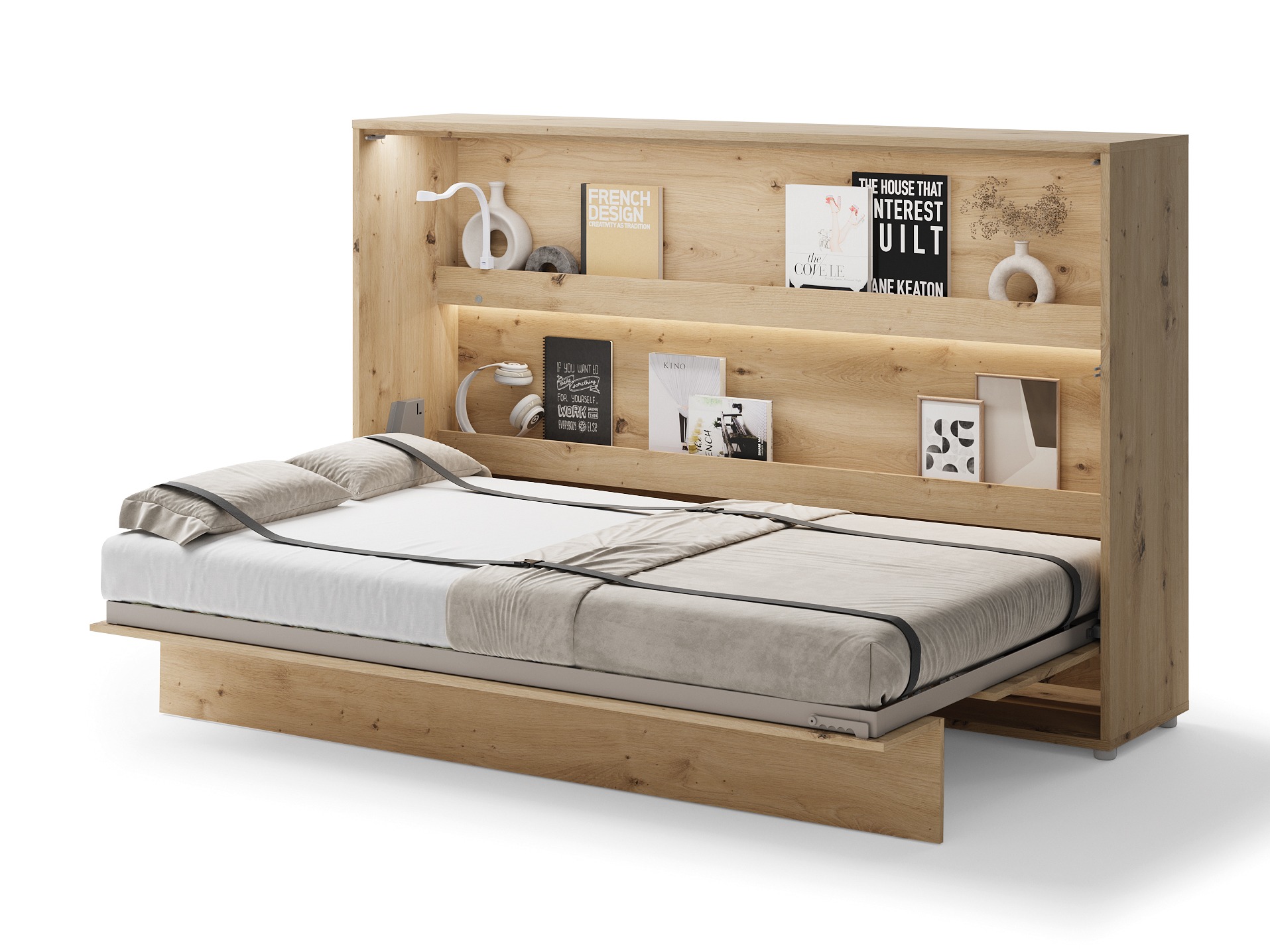 Cama rebatível Concept Lenart V (Carvalho Artisan)