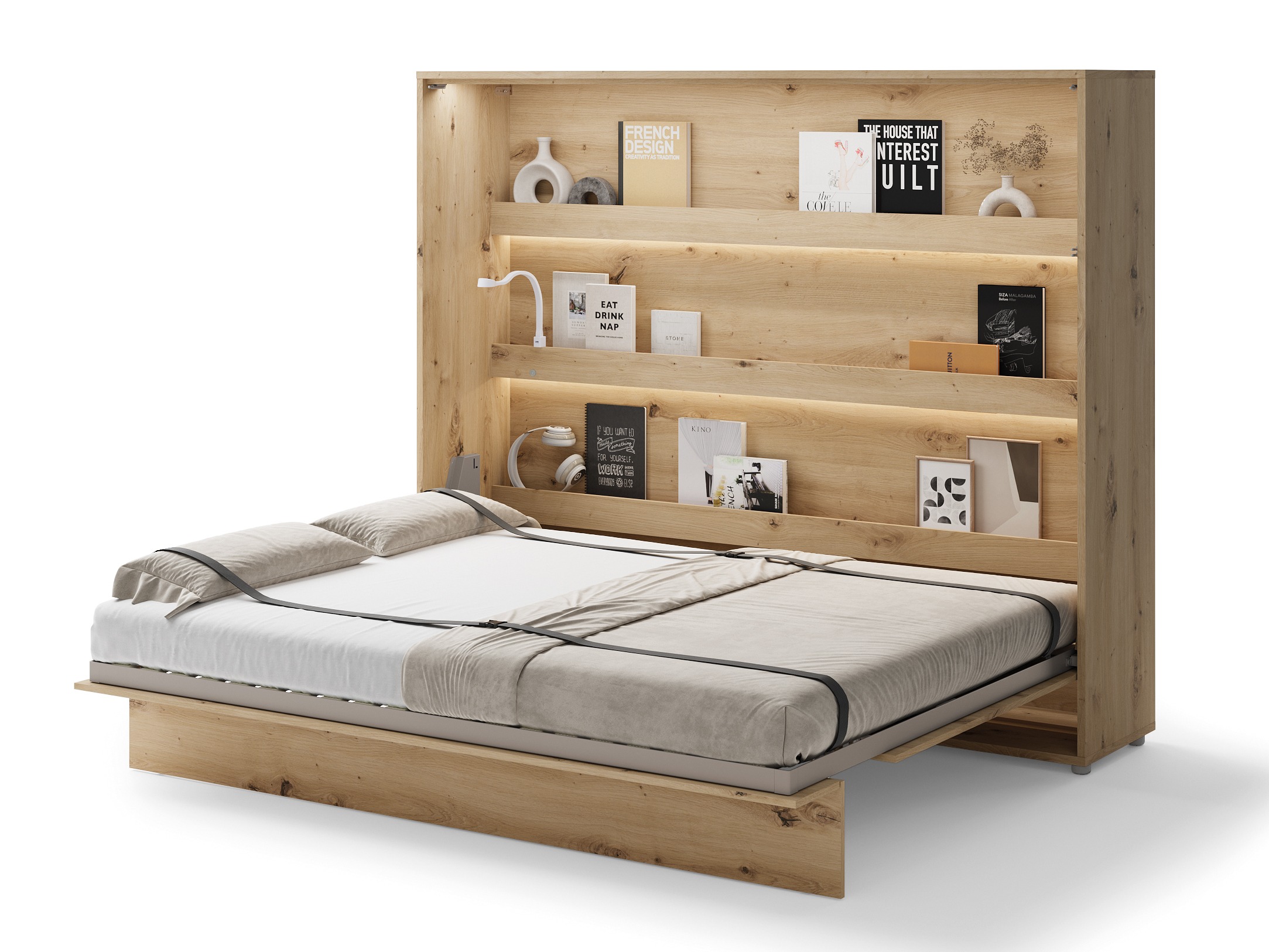 Cama rebatível Concept Lenart V (Carvalho Artisan)