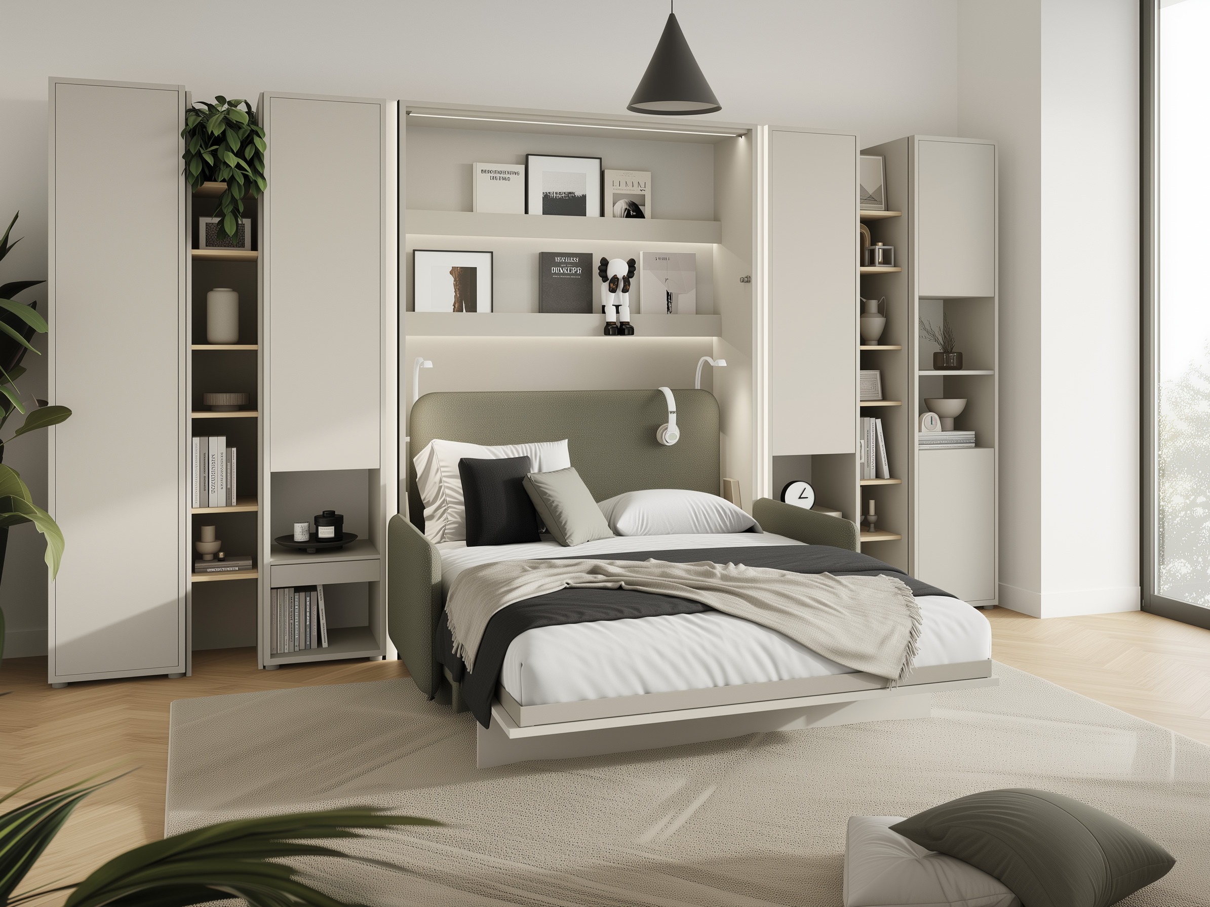 Cama rebatível Concept Lenart VII (Caxemira + Verde)