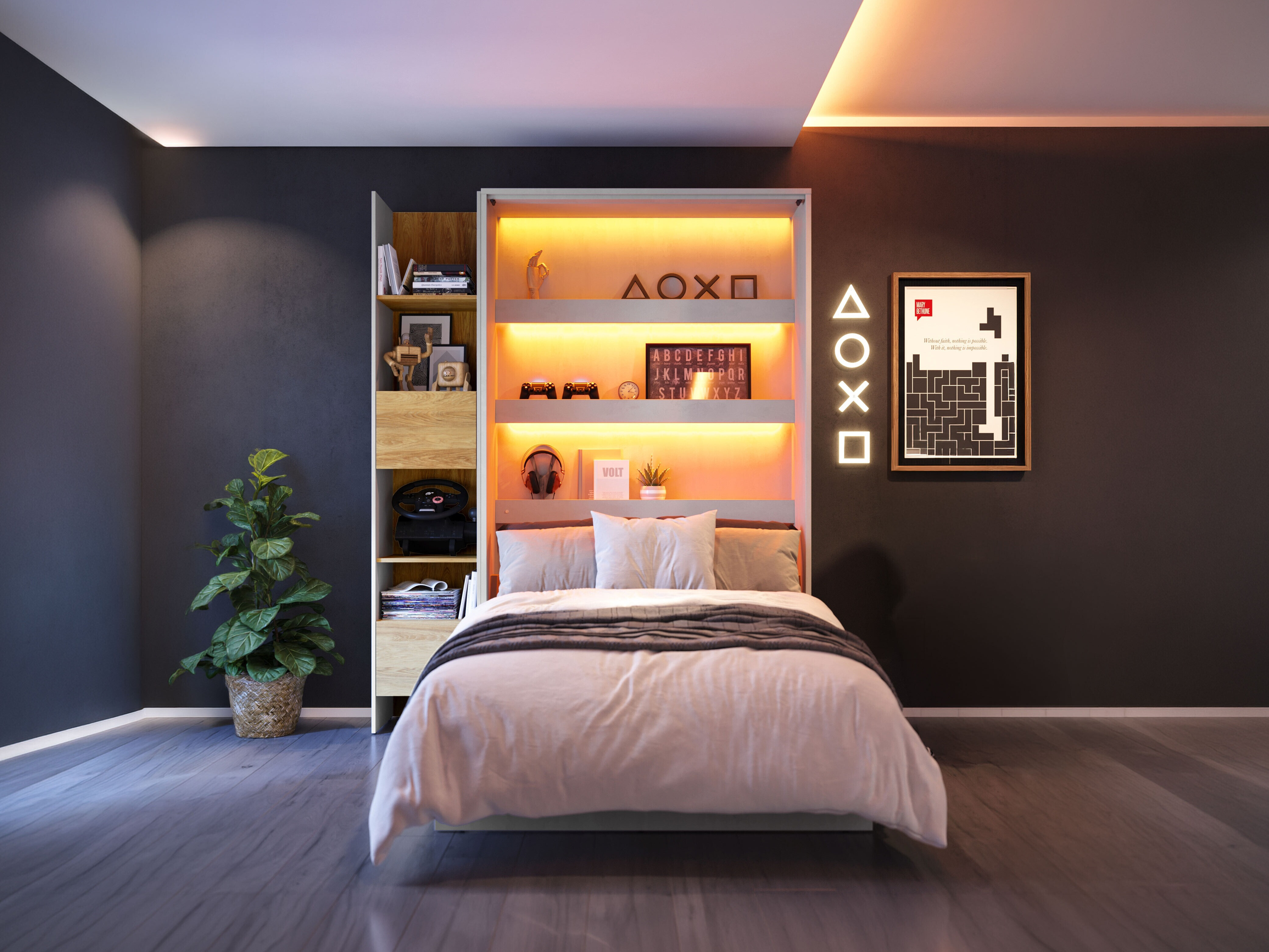 Cama rebatível Concept Lenart I (120 x 200 cm)