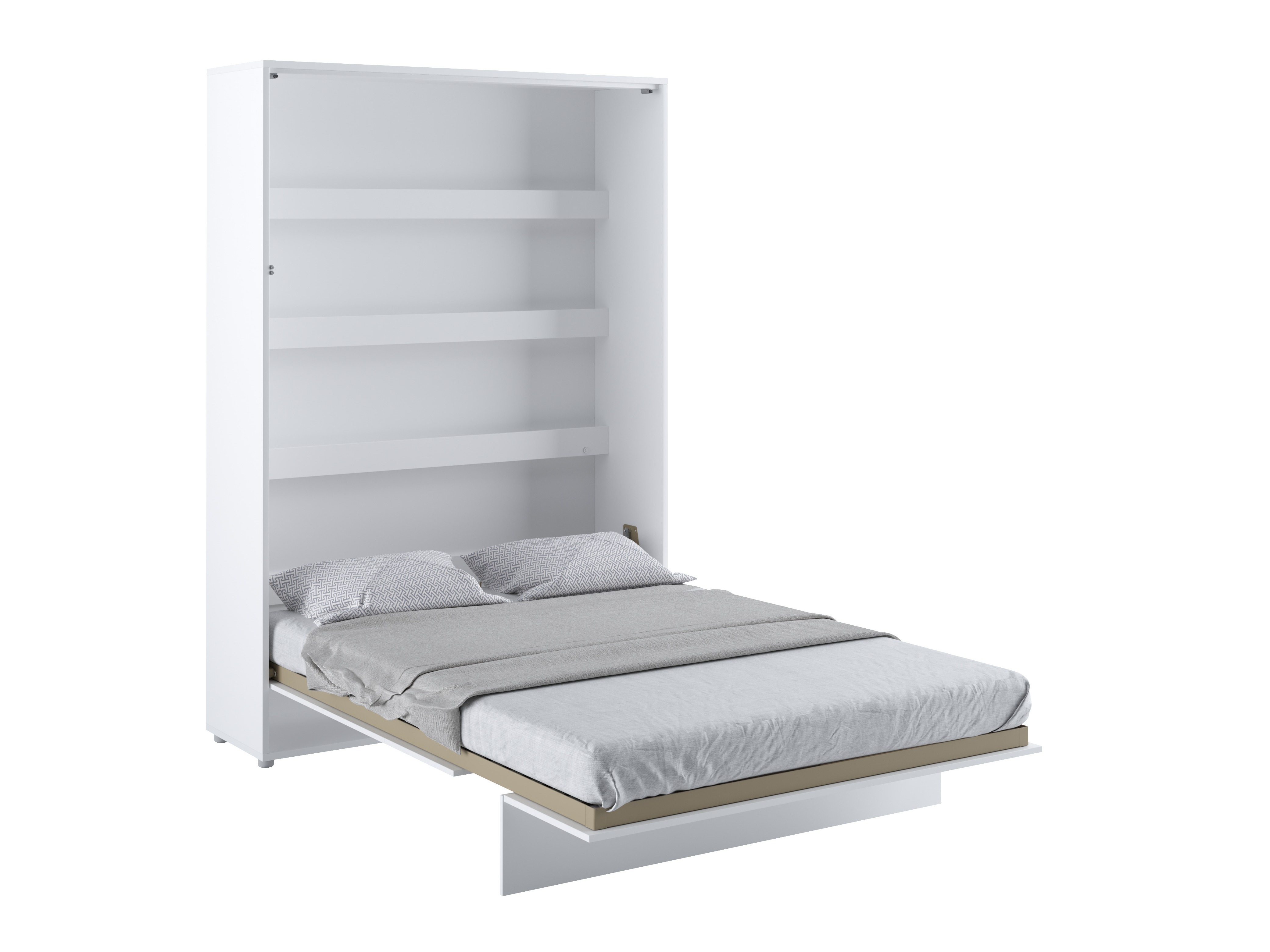 Cama rebatível Concept Lenart VII (Branco brilhante + Cinzento)