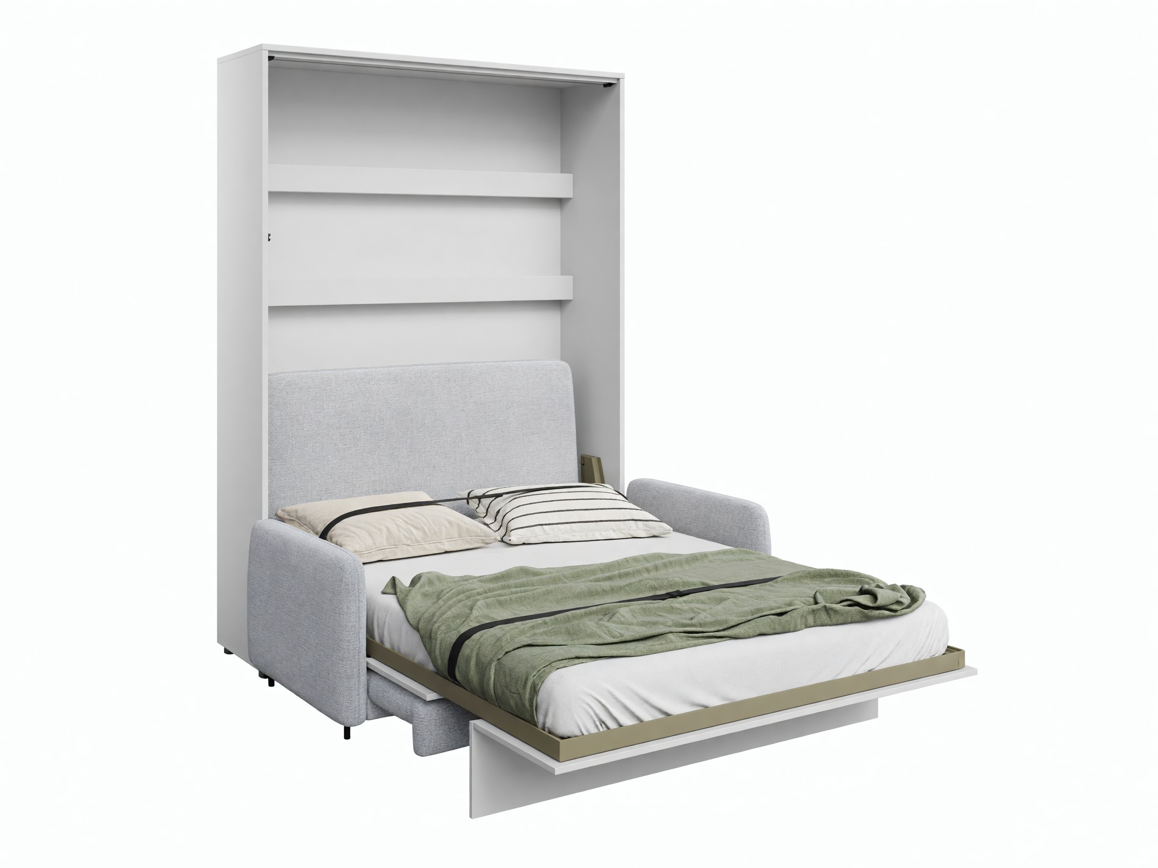 Cama rebatível Concept Lenart VII (Branco brilhante + Cinzento)