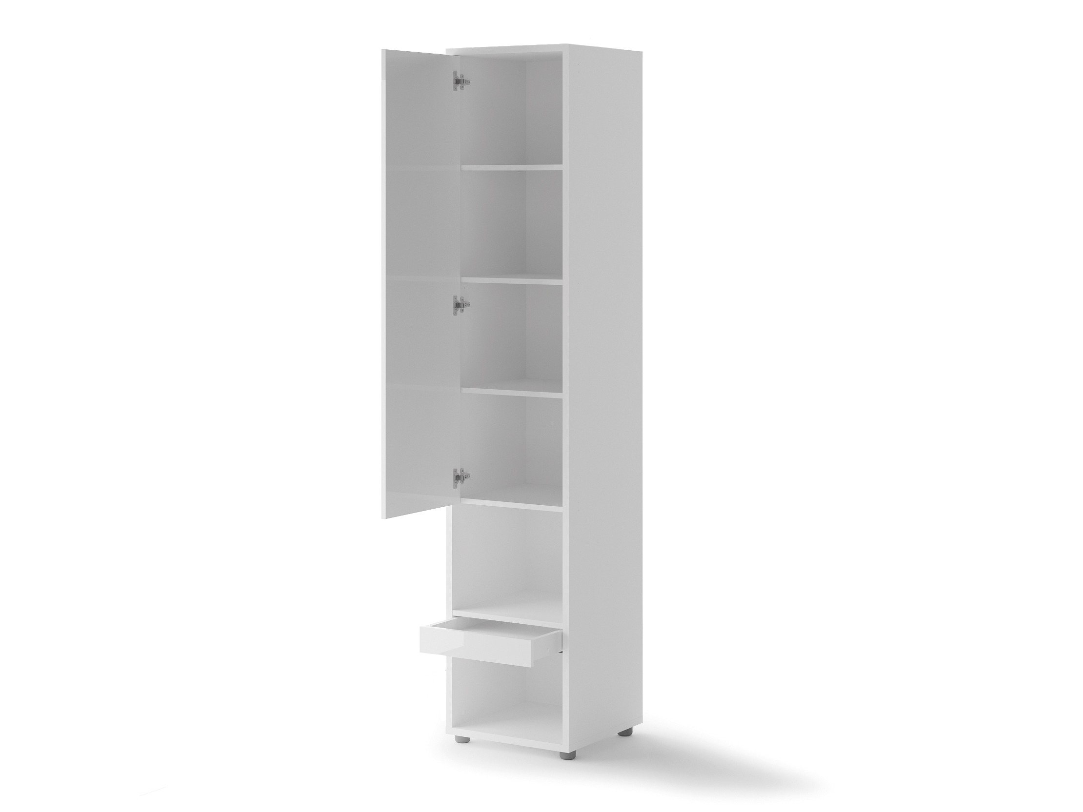 Conjunto de mobiliário Concept Lenart VI (Branco brilhante + Branco + Azul)