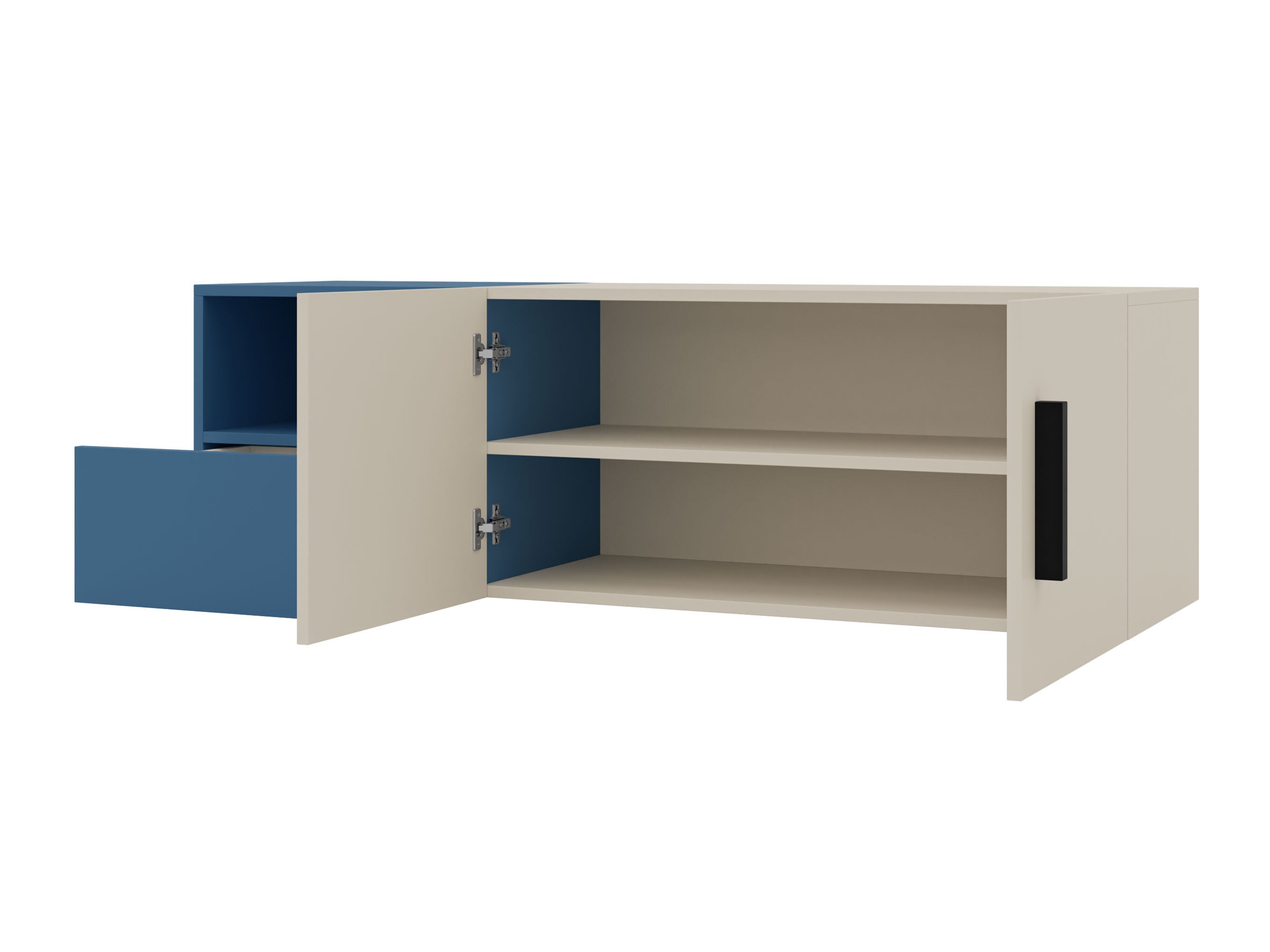 Móvel de TV Etruva 108 (Caxemira + Azul)