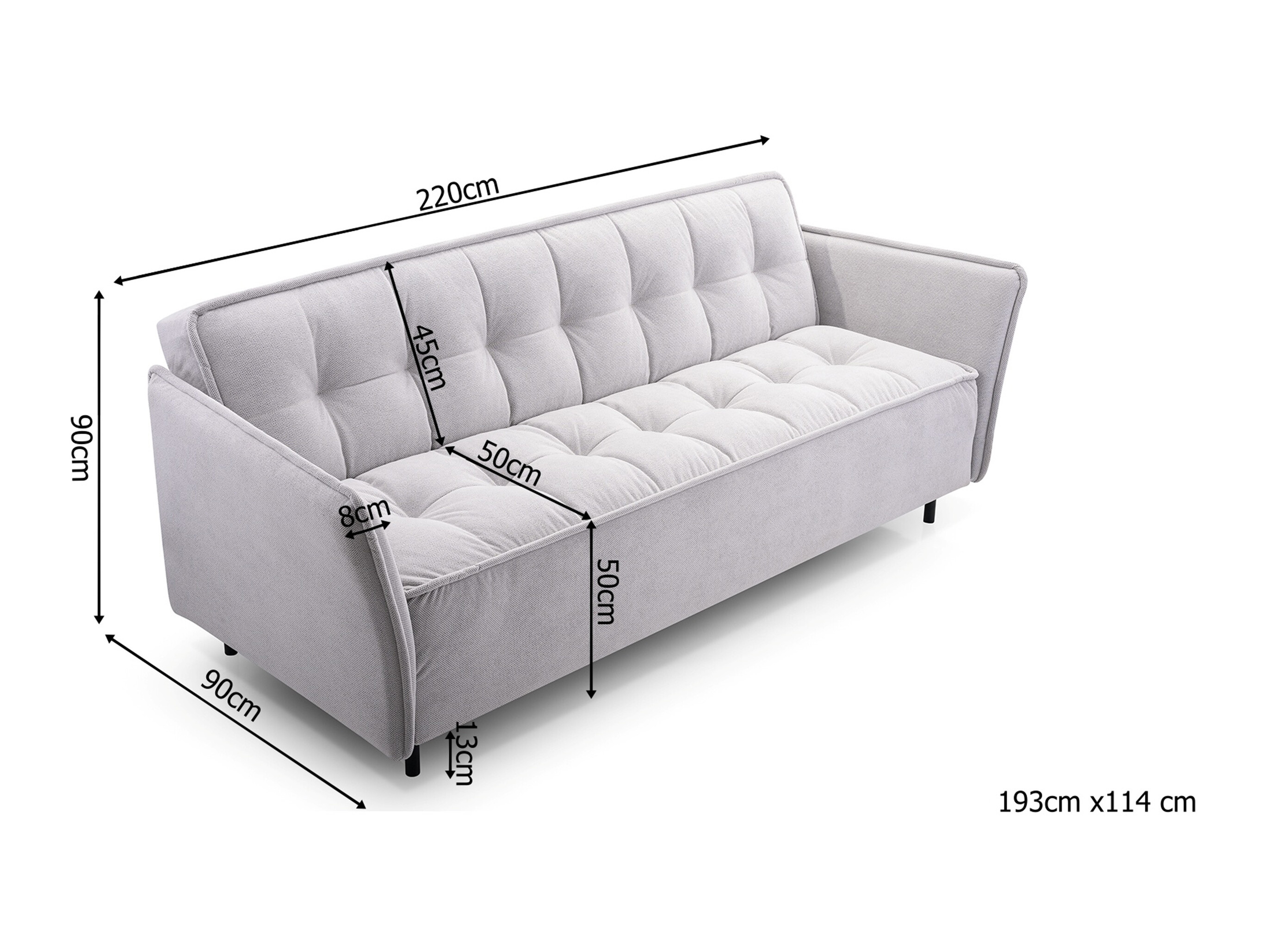 Sofá-cama Lufkin 130 (Curio 99)