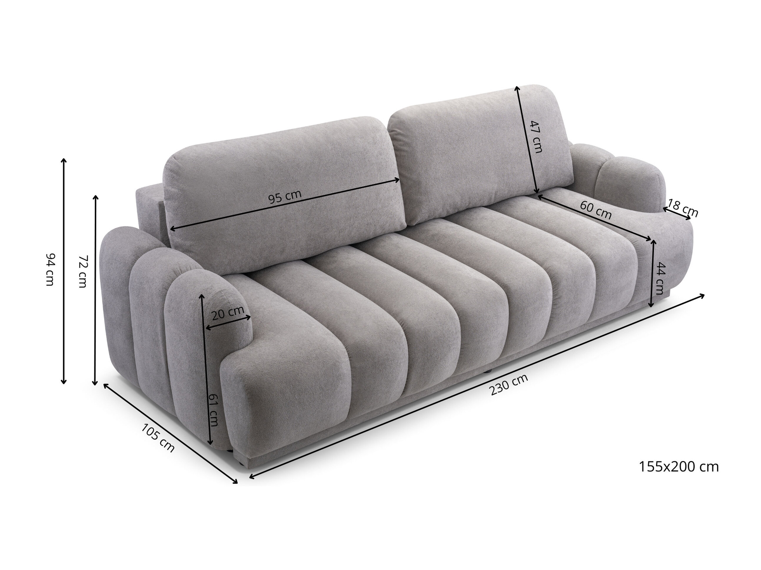 Sofá-cama Lufkin 131 (Gerra 125)