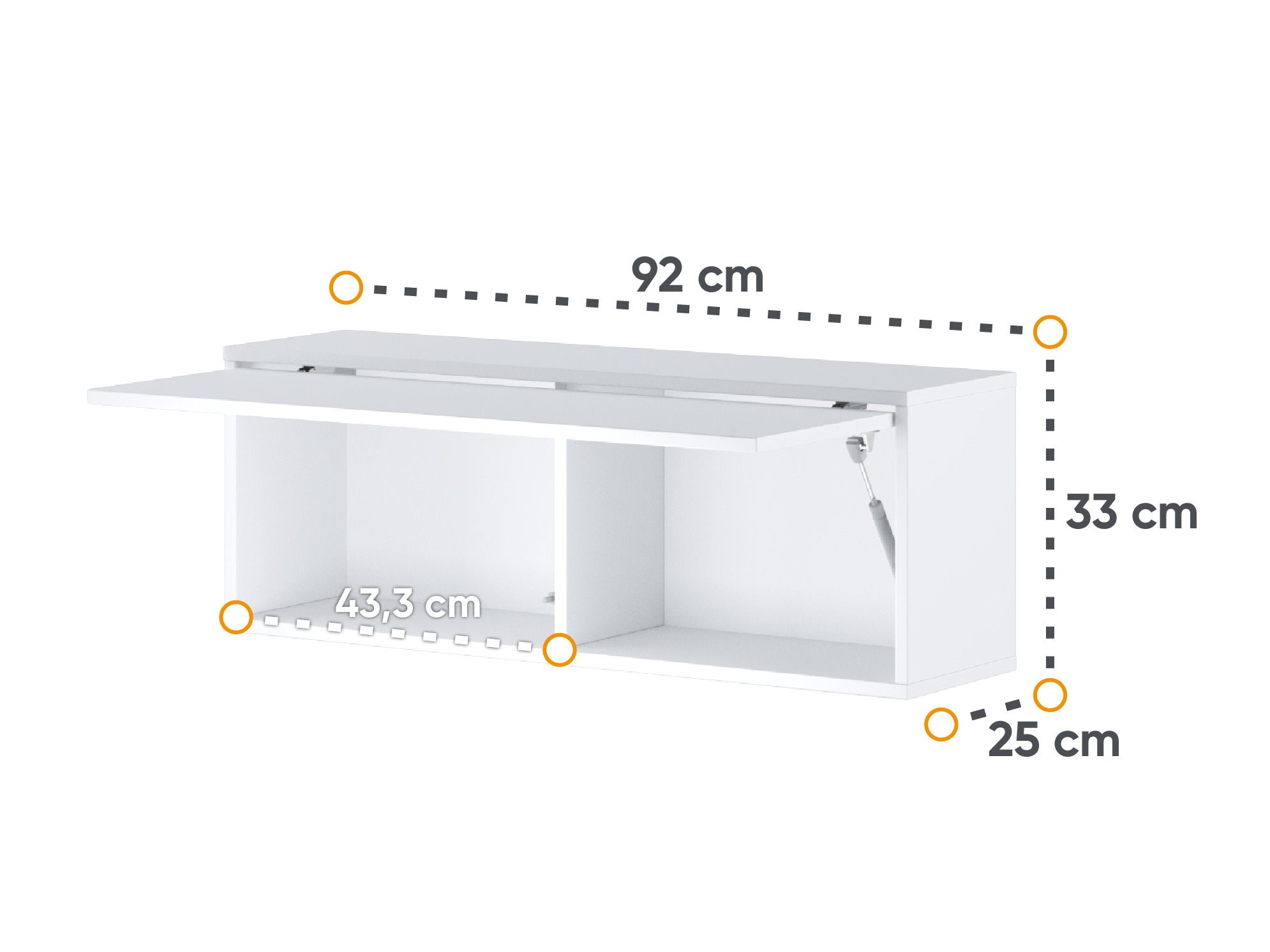 Armário suspenso Concept Lenart II (Branco)