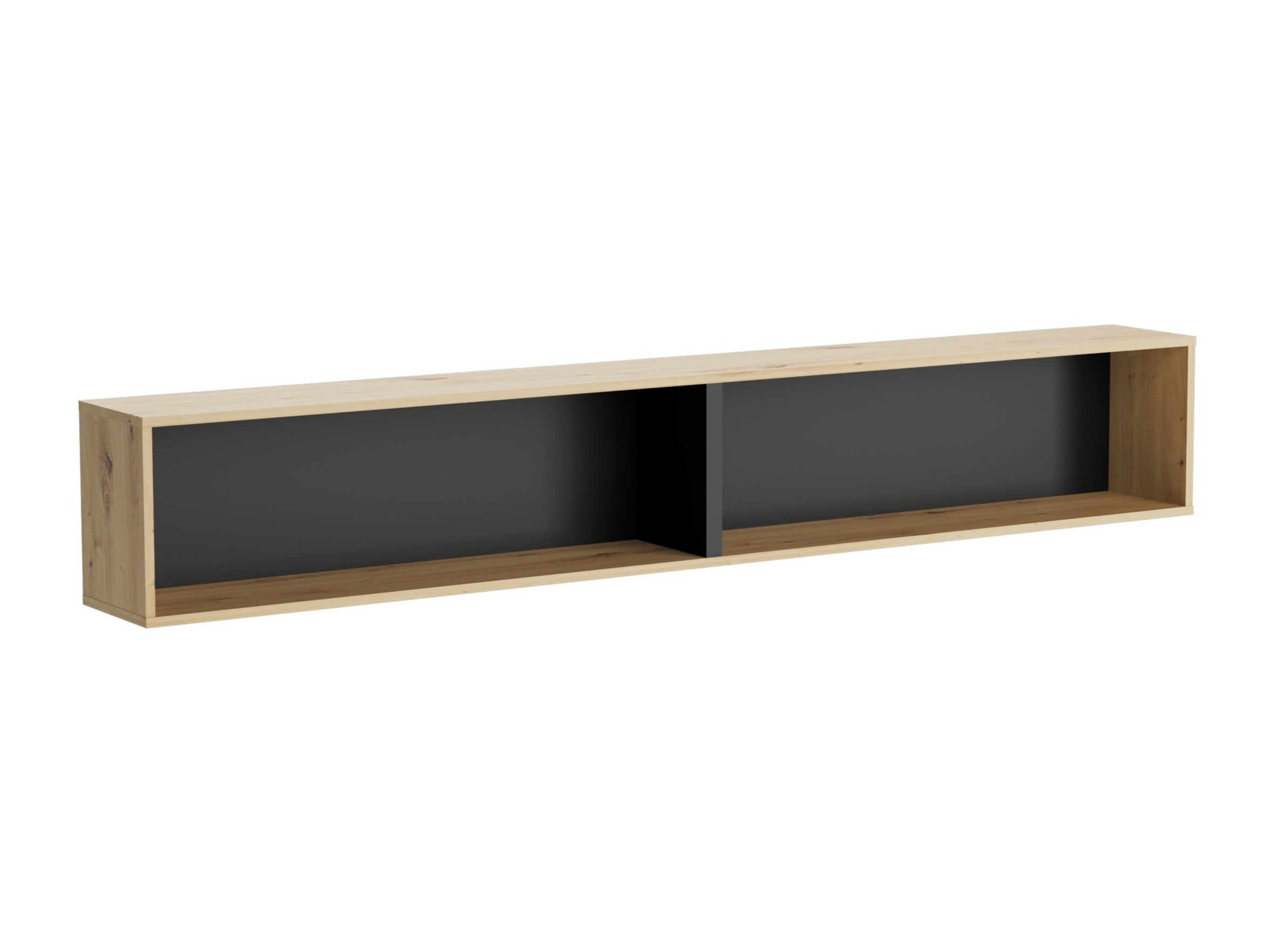 Estante de parede Concept Lenart III (Carvalho Artisan + Preto)