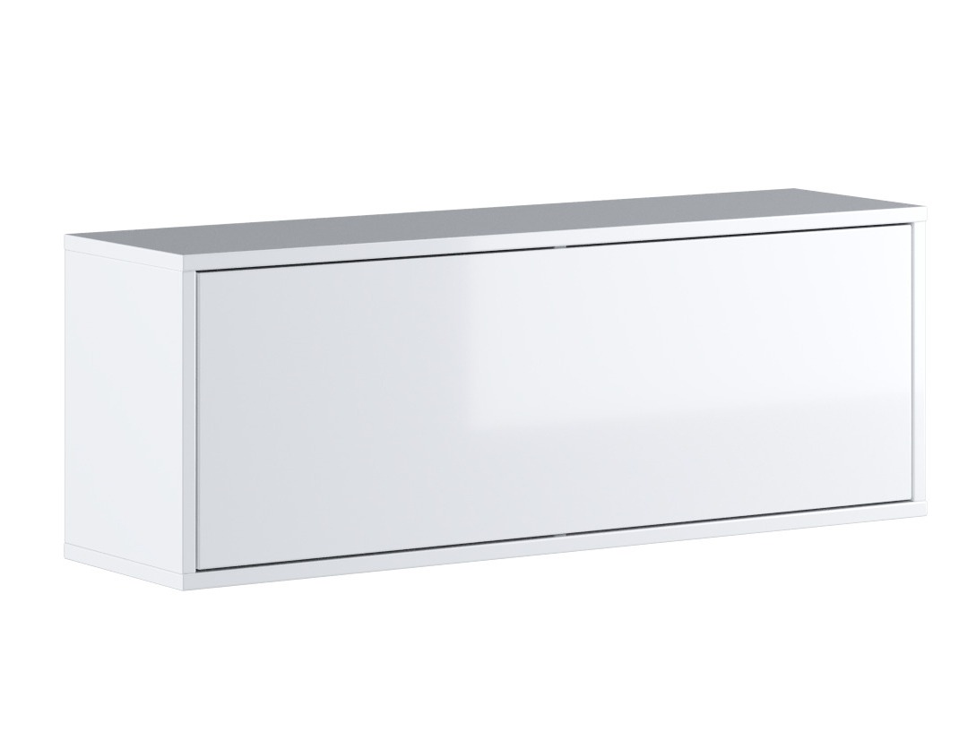 Armário suspenso Concept Lenart II (Branco brilhante + Branco)