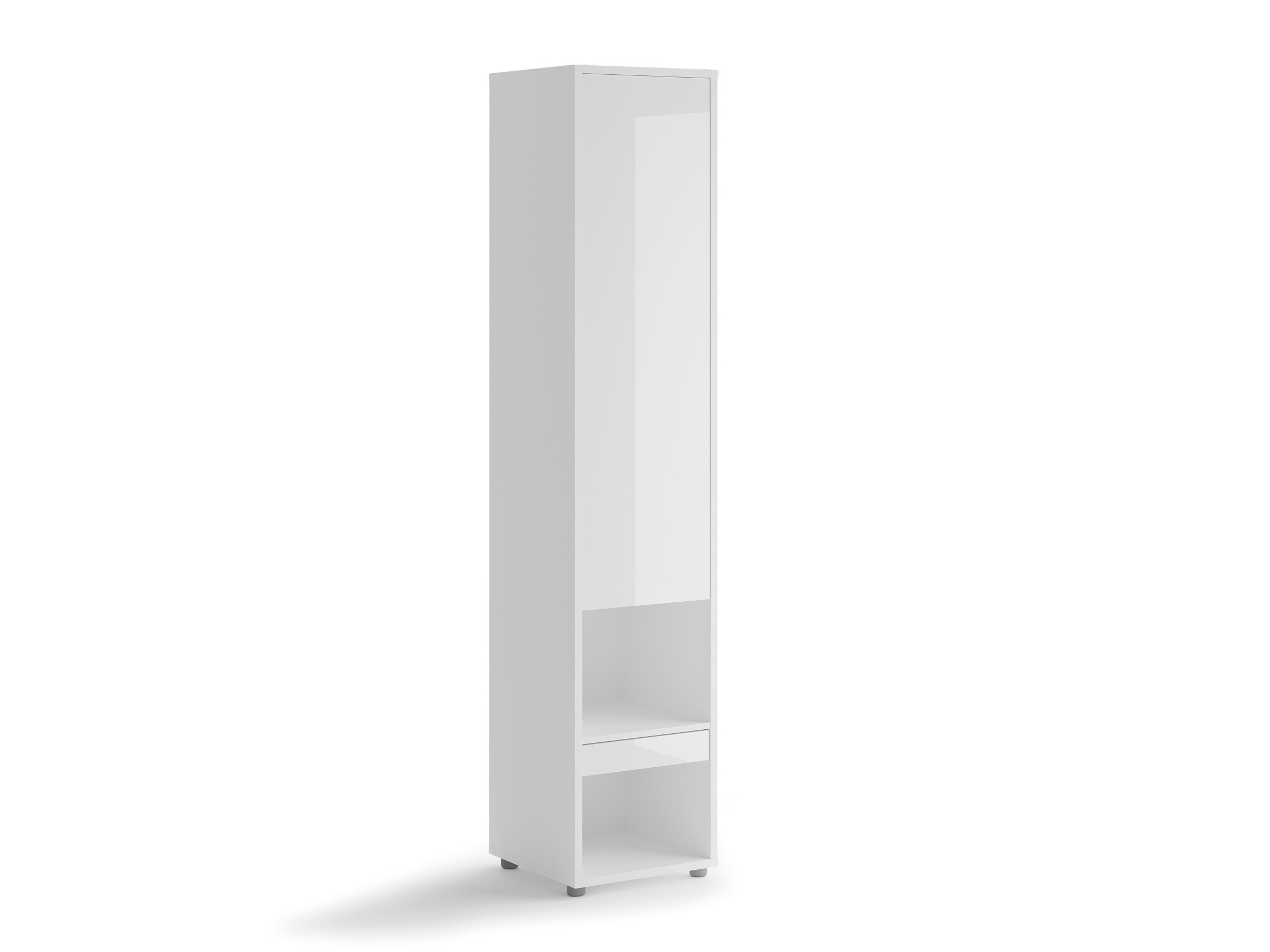 Estante Concept Lenart II (Branco + Branco brilhante)