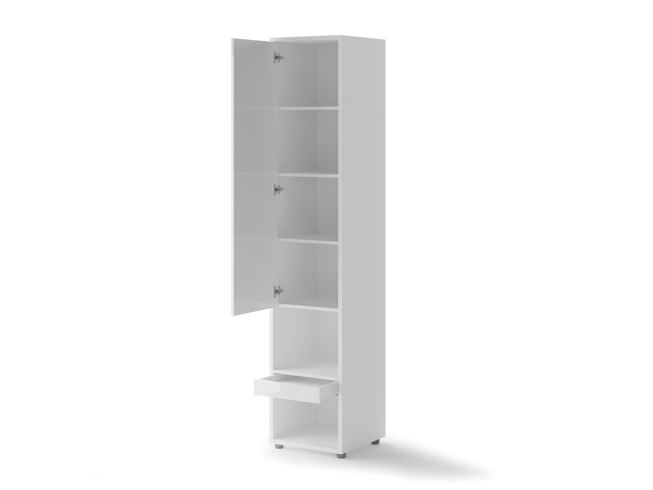 Estante Concept Lenart II (Branco + Branco brilhante)