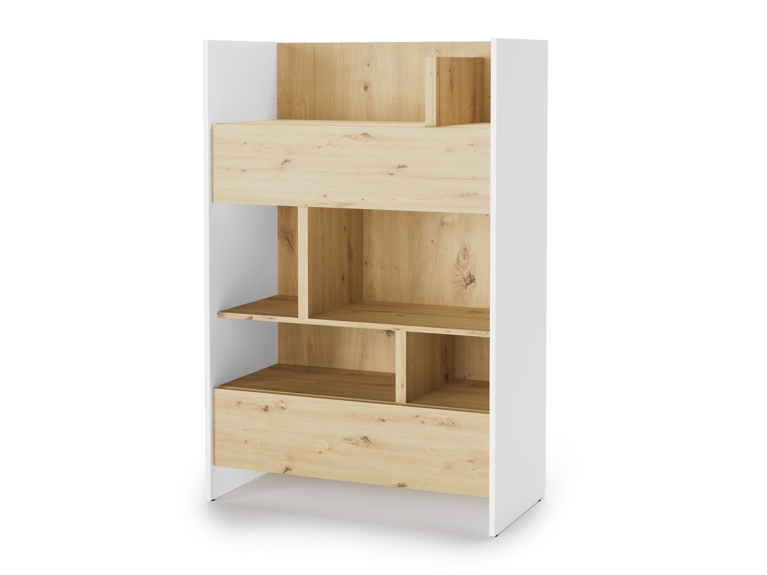 Estante Concept Lenart IX (Branco + Carvalho Artisan)