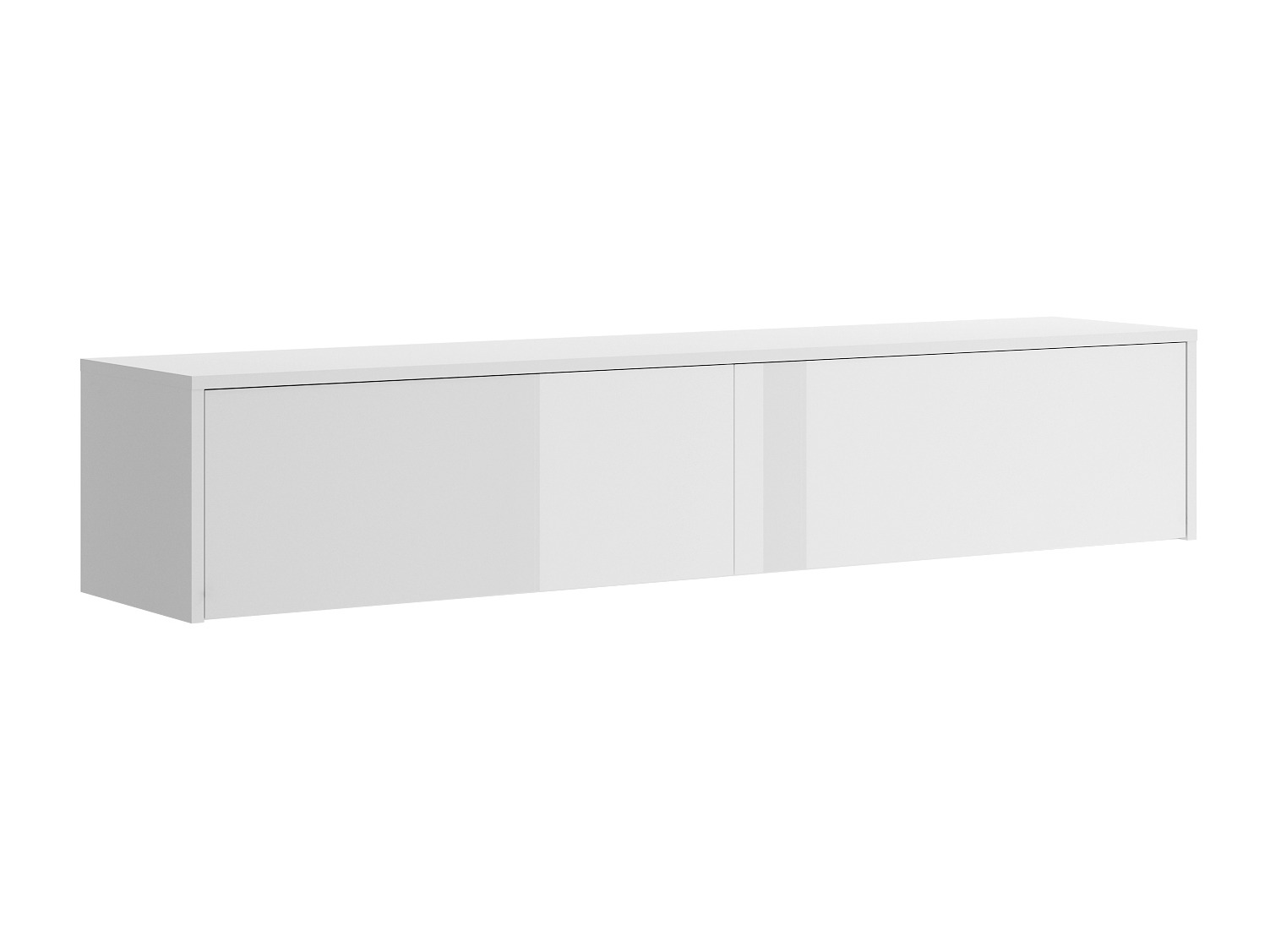 Armário suspenso Concept Lenart (Branco brilhante + Branco)
