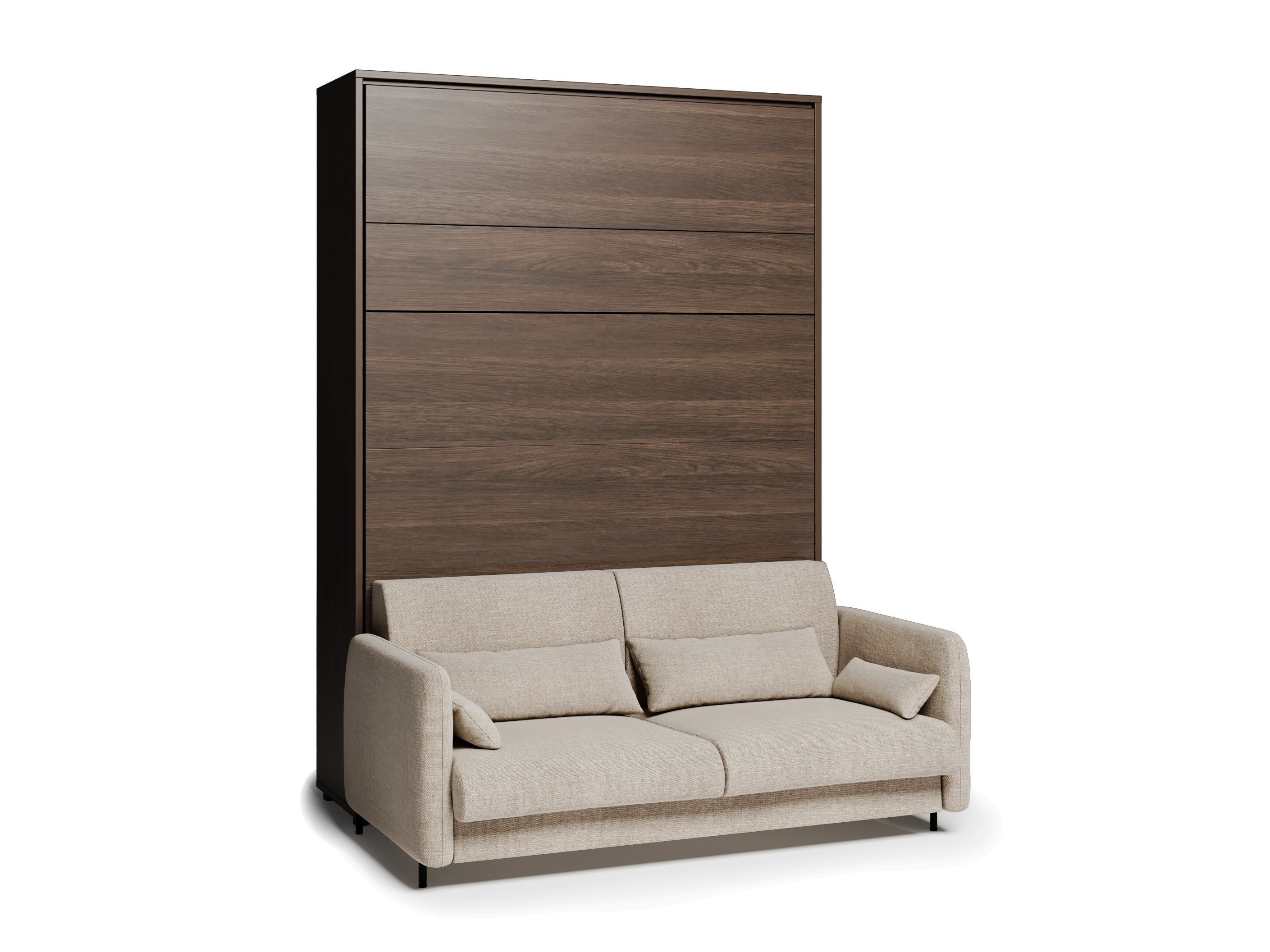 Cama rebatível Concept Lenart VII (Carvalho escuro + Bege)