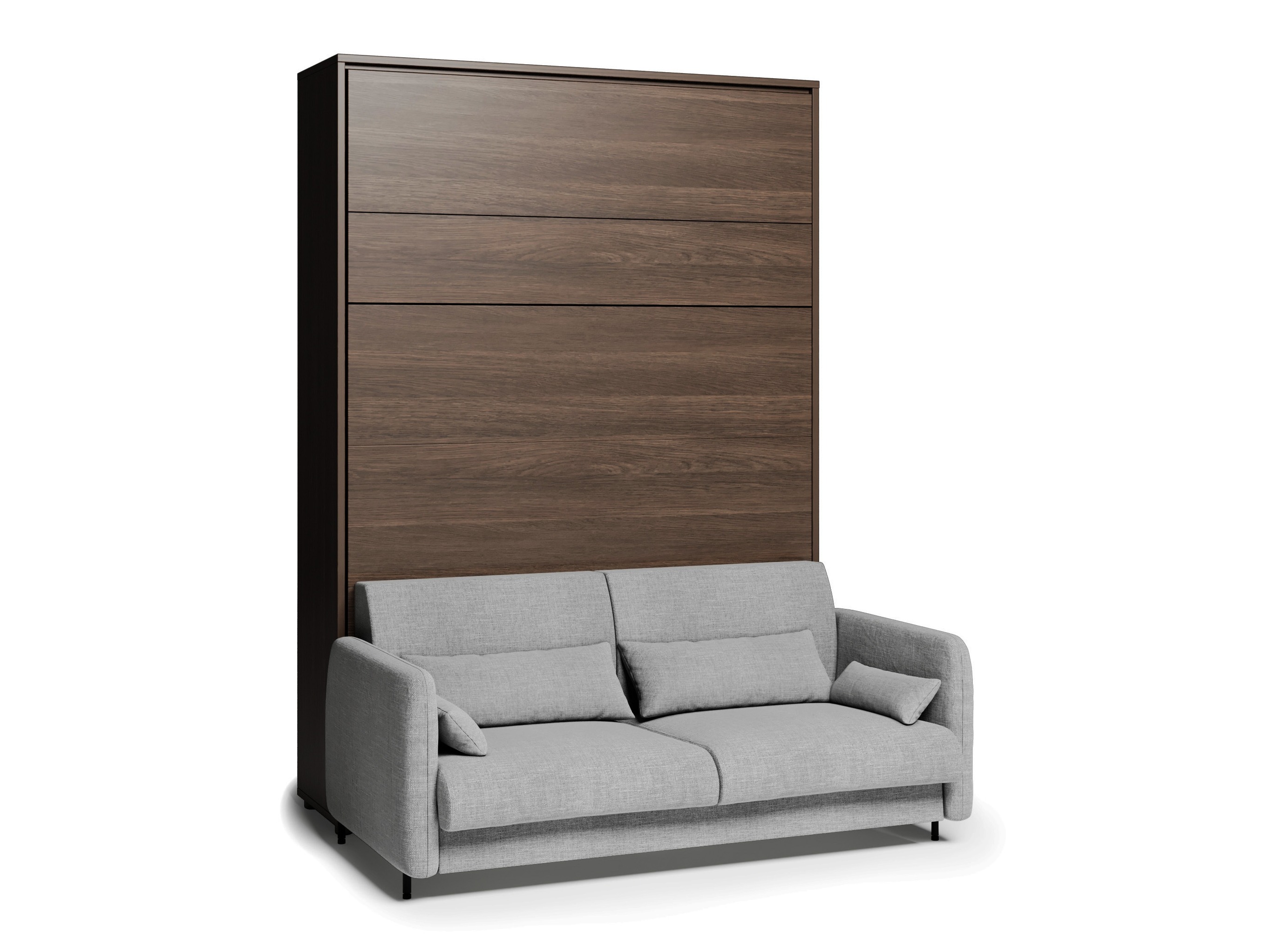 Cama rebatível Concept Lenart VII (Carvalho escuro + Cinzento)