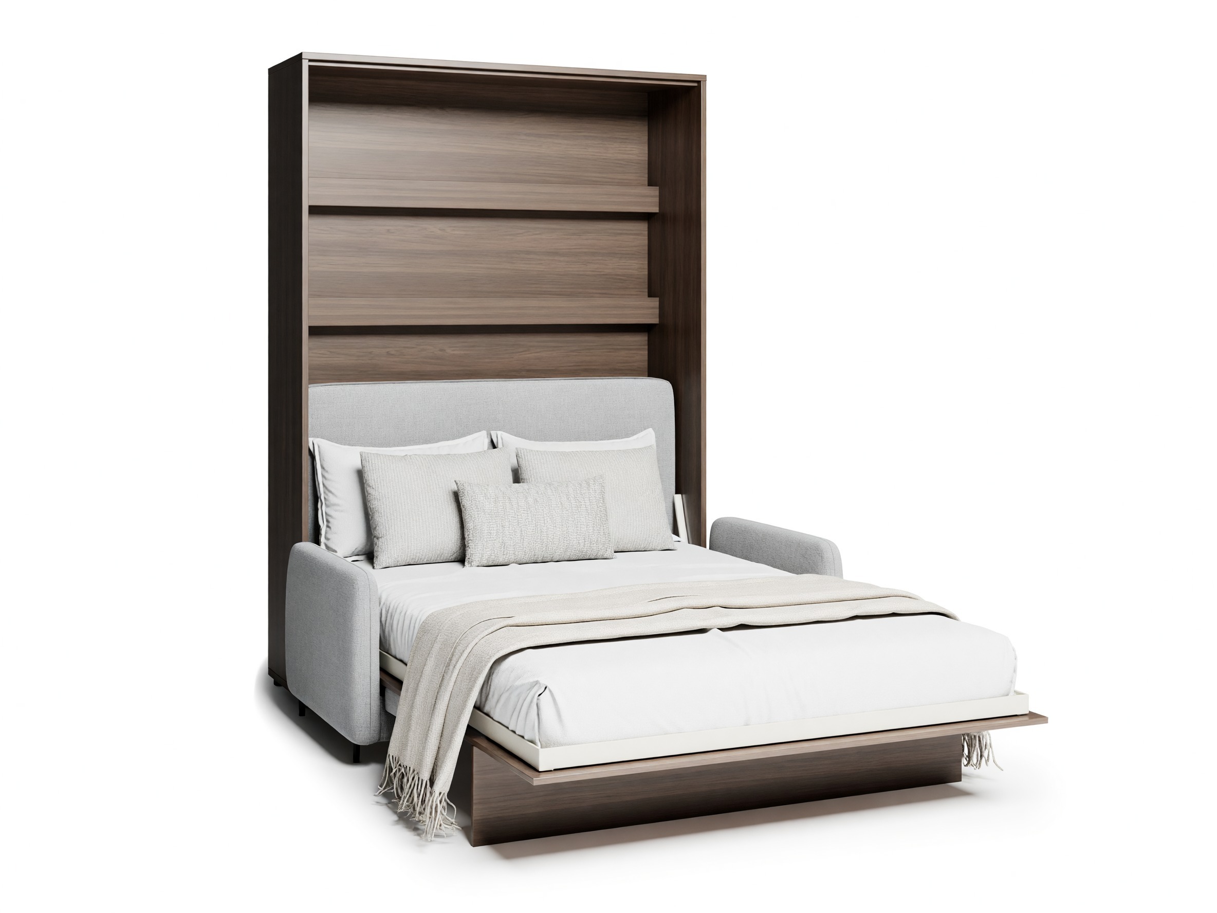 Cama rebatível Concept Lenart VII (Carvalho escuro + Cinzento)