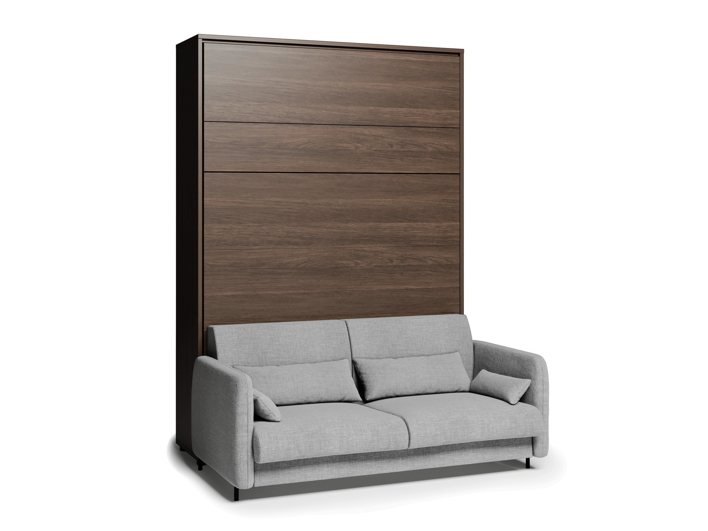 Cama rebatível Concept Lenart VII (Carvalho escuro + Cinzento)