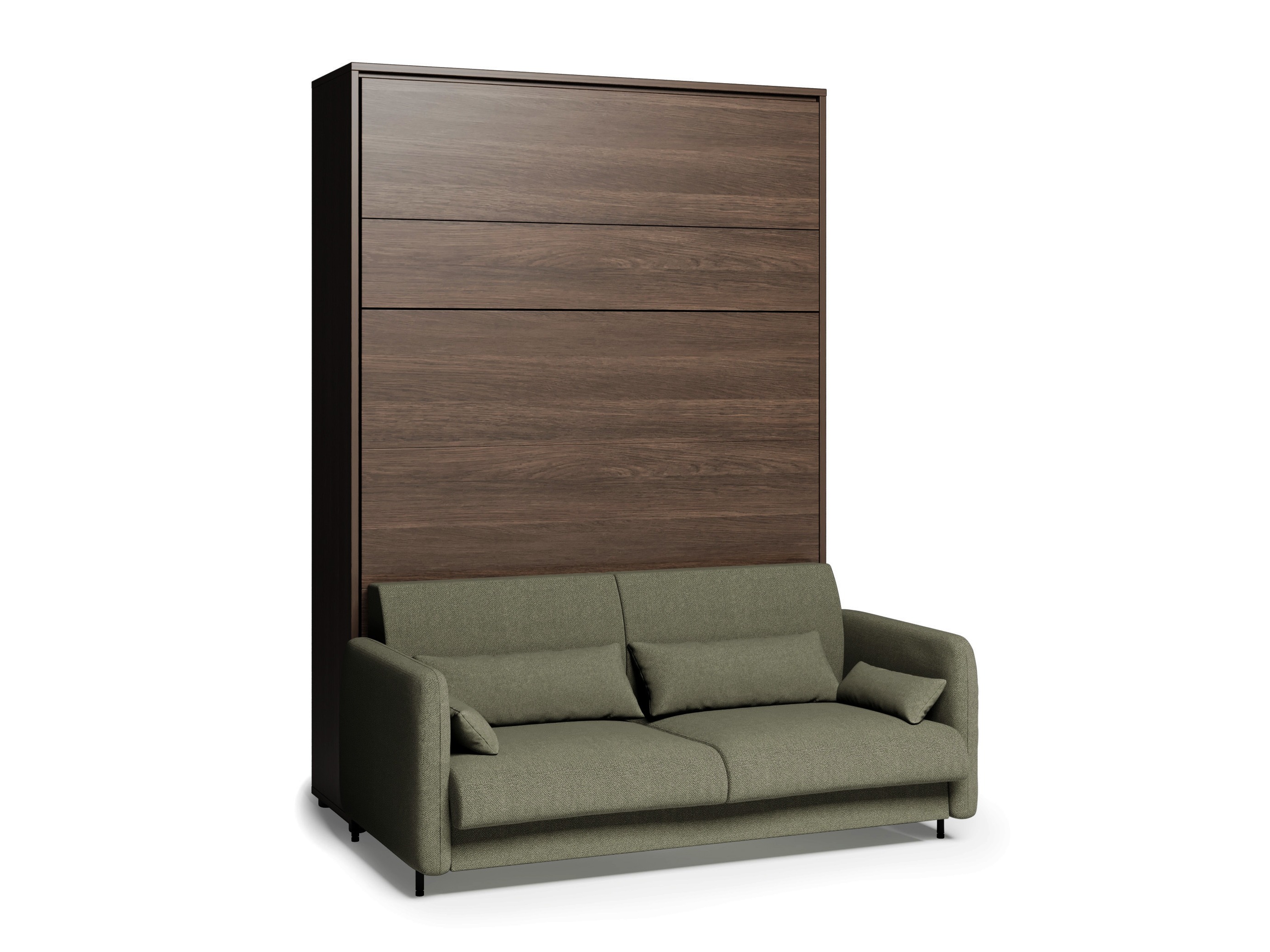 Cama rebatível Concept Lenart VII (Carvalho escuro + Verde)