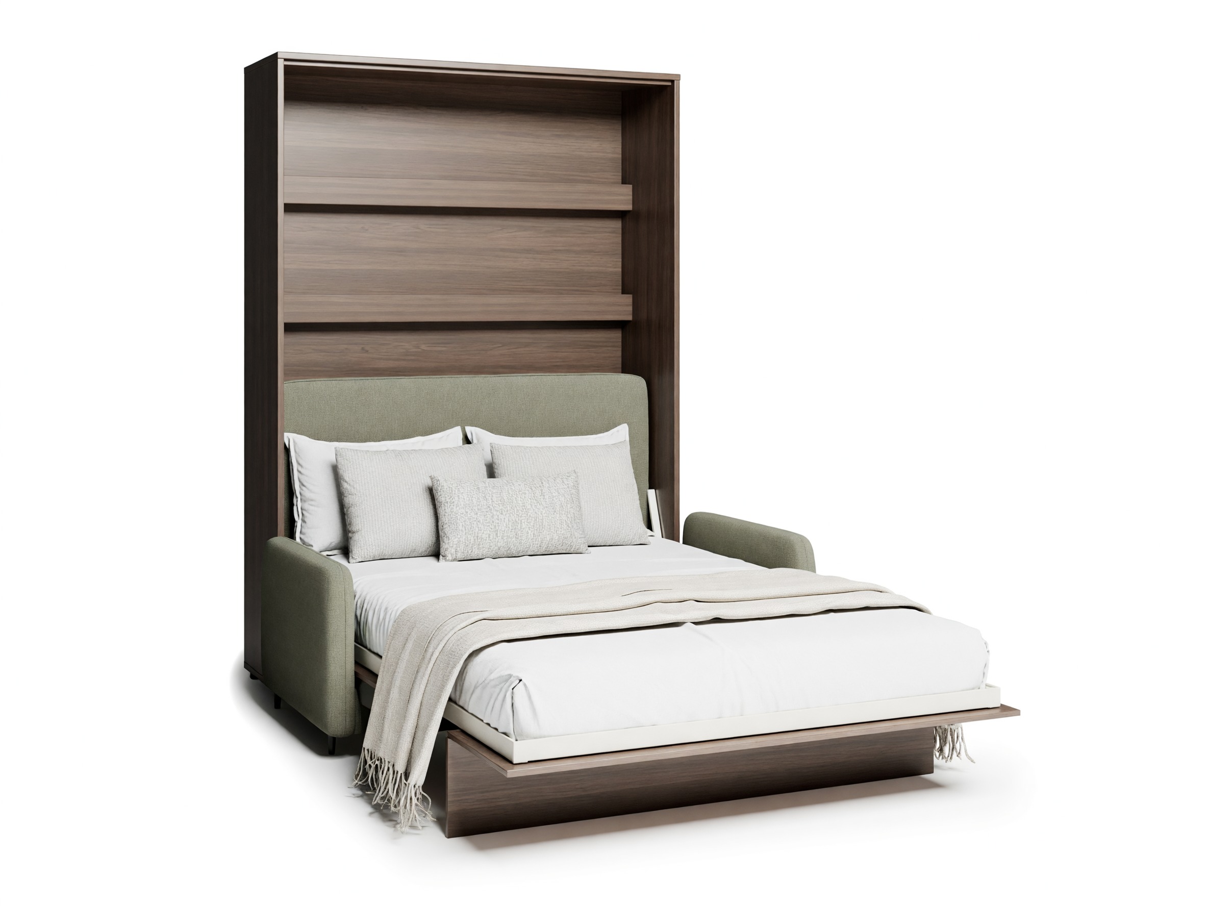 Cama rebatível Concept Lenart VII (Carvalho escuro + Verde)