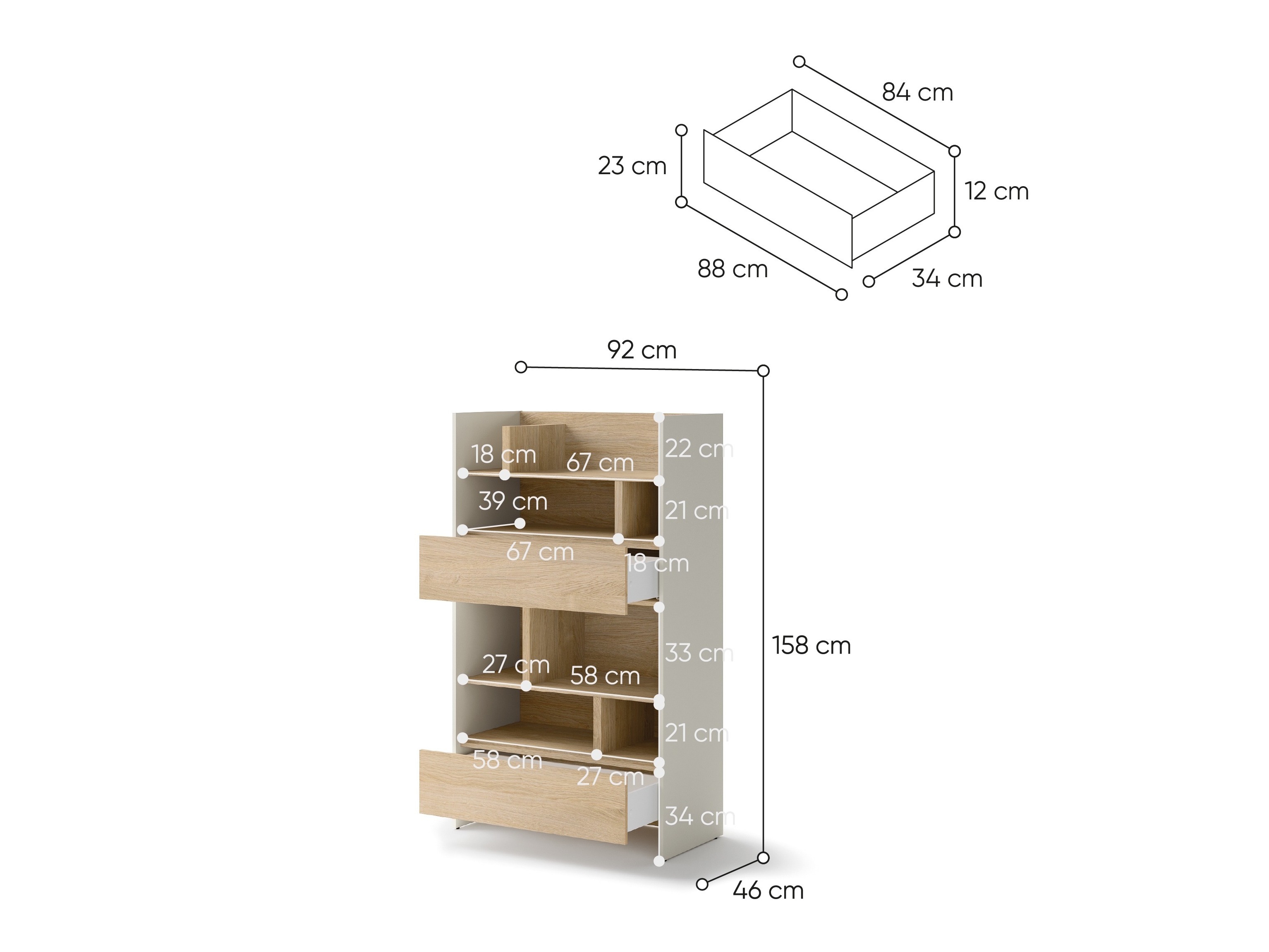 Conjunto de mobiliário Concept Lenart 107