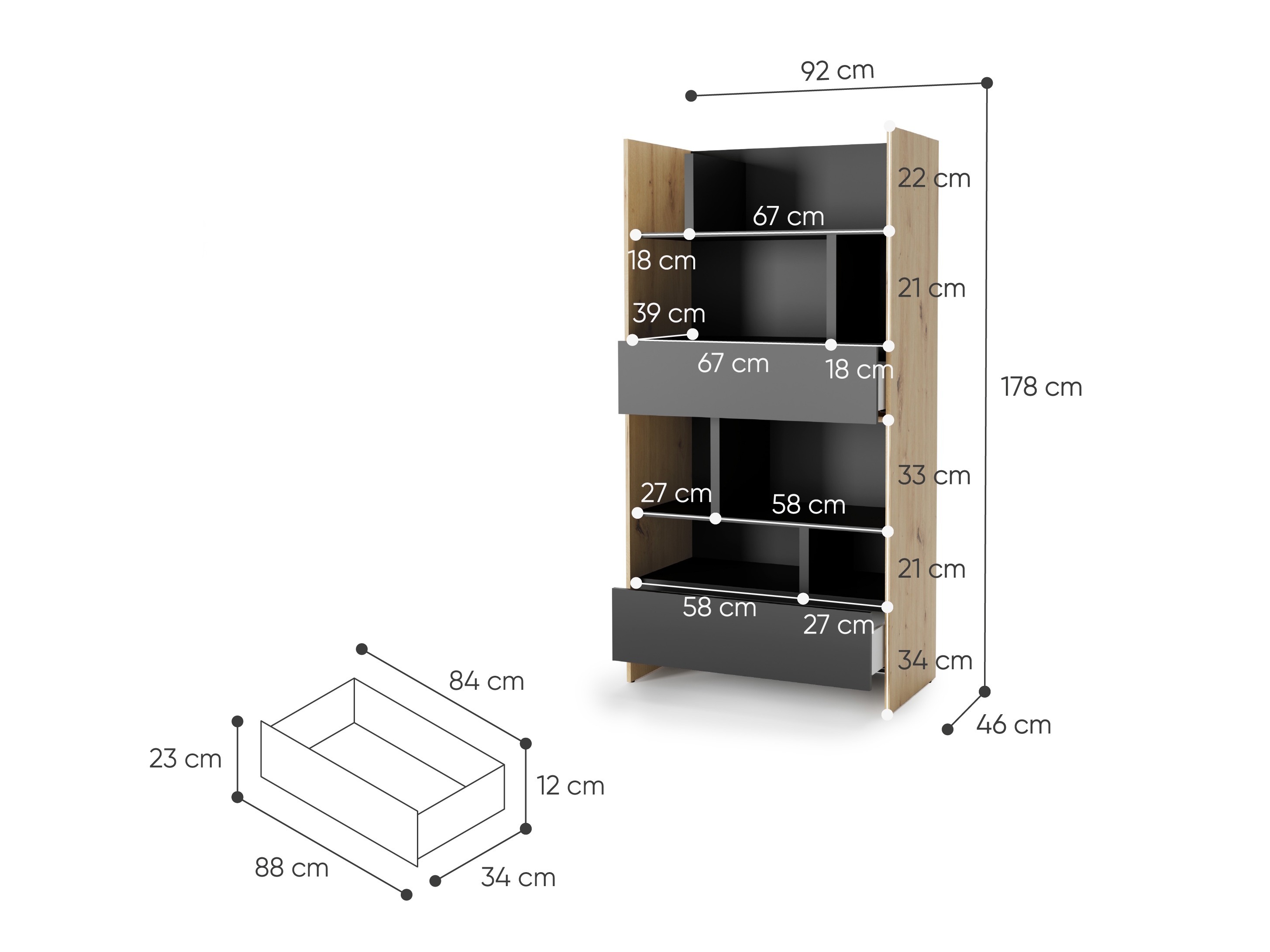 Conjunto de mobiliário Concept Lenart 108