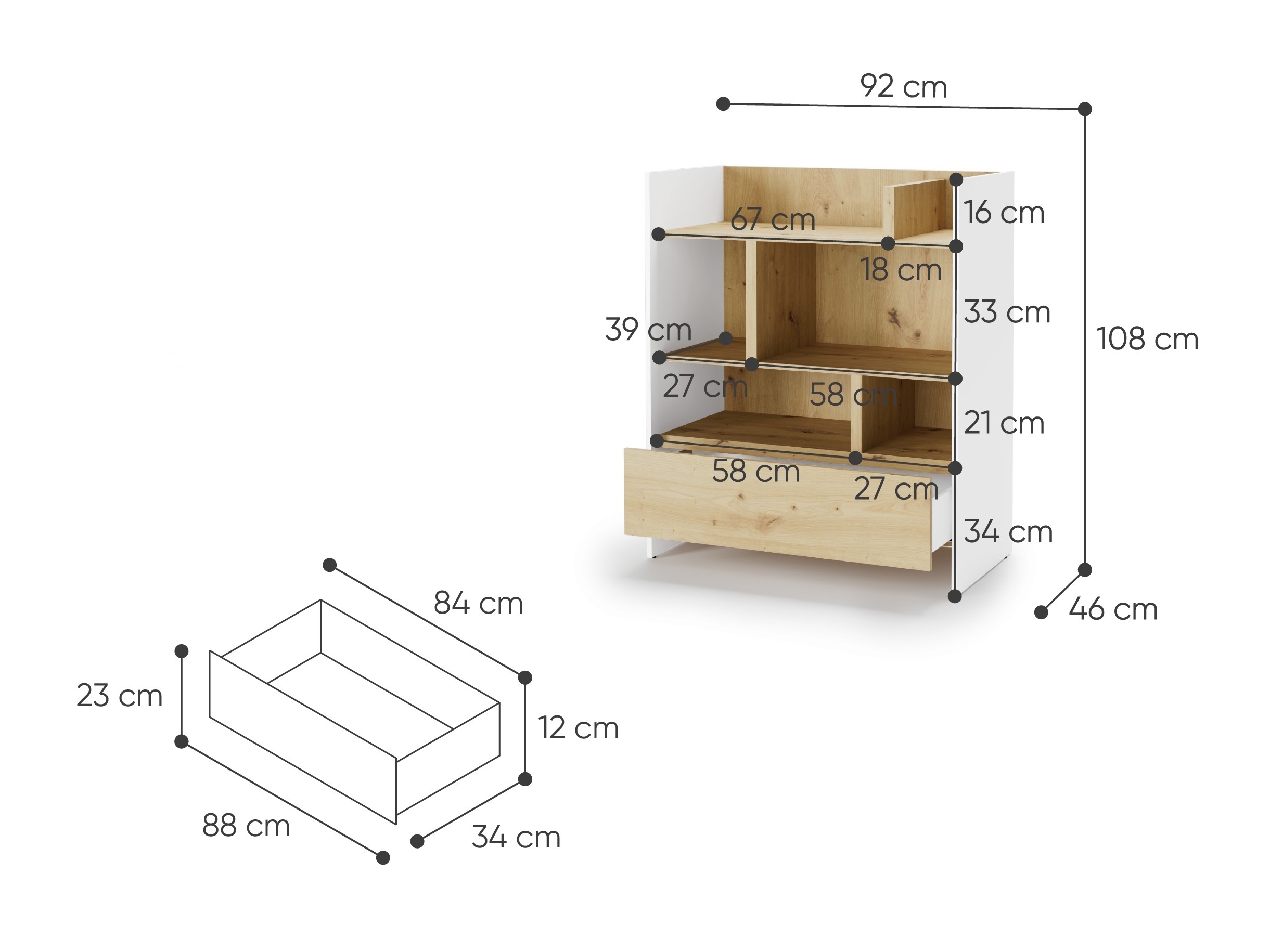 Conjunto de mobiliário Concept Lenart XVI