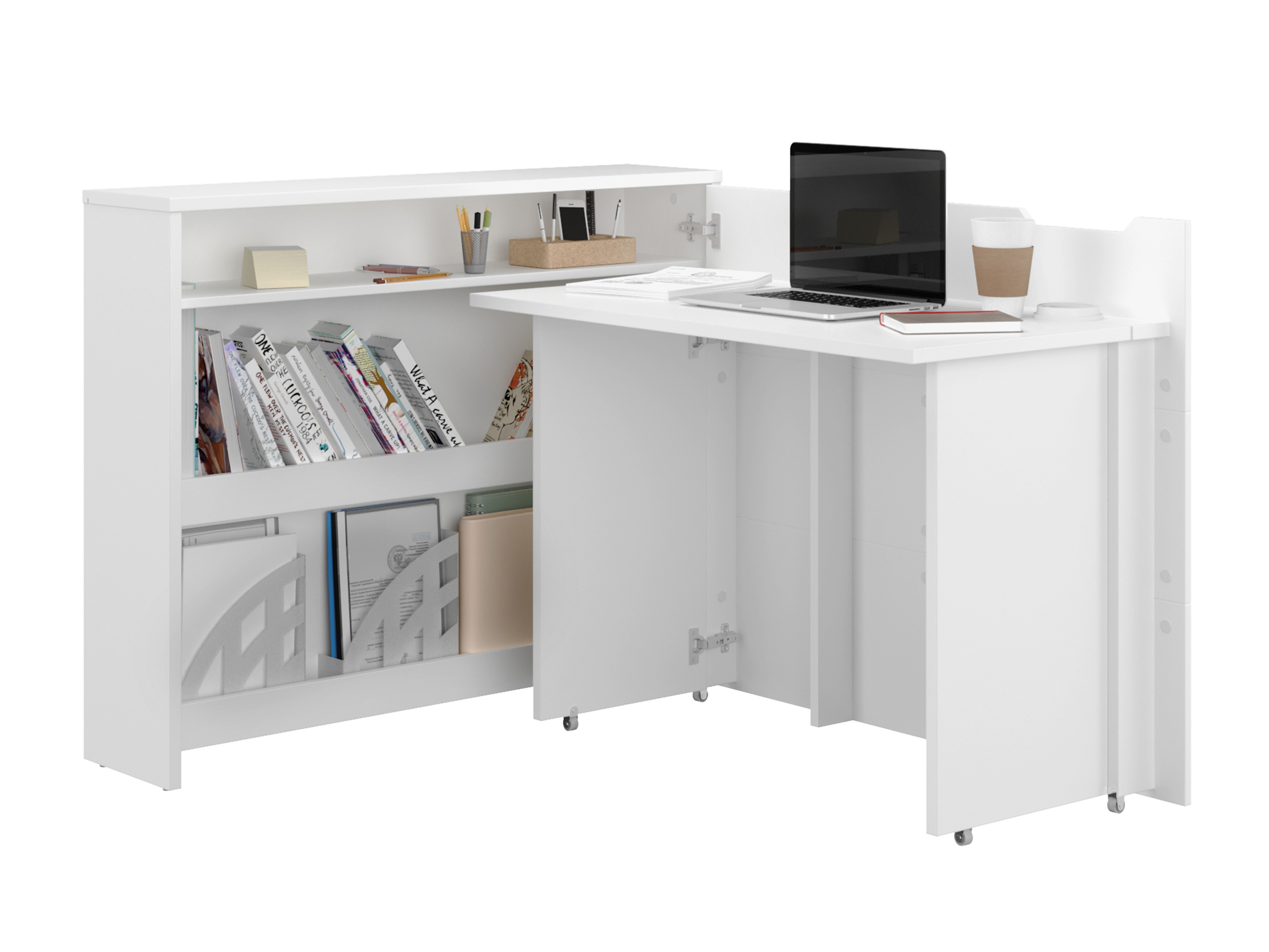 Mesa de escritório para cantos Concept Lenart (Branco)