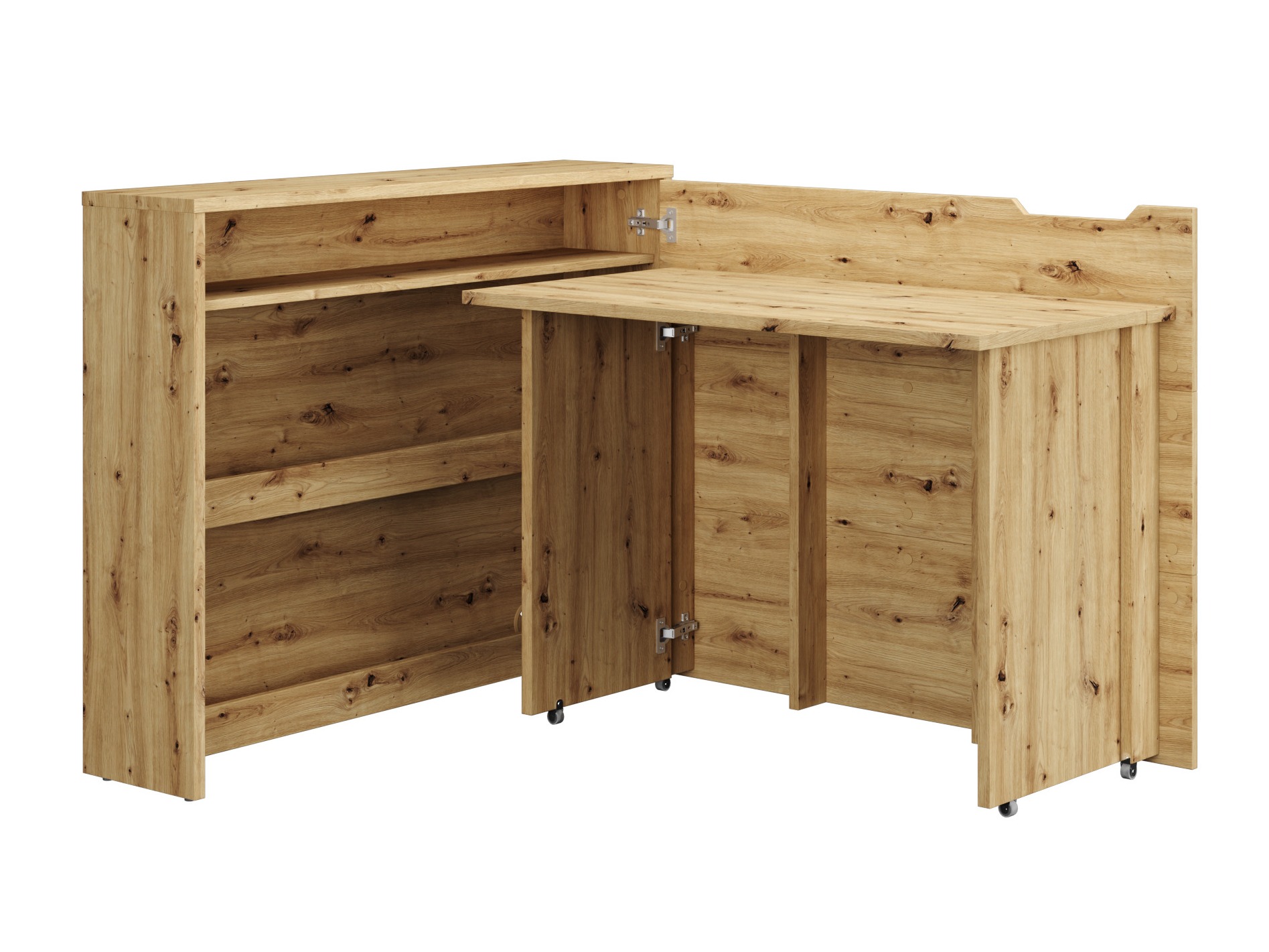 Mesa de escritório para cantos Concept Lenart (Carvalho Artisan)