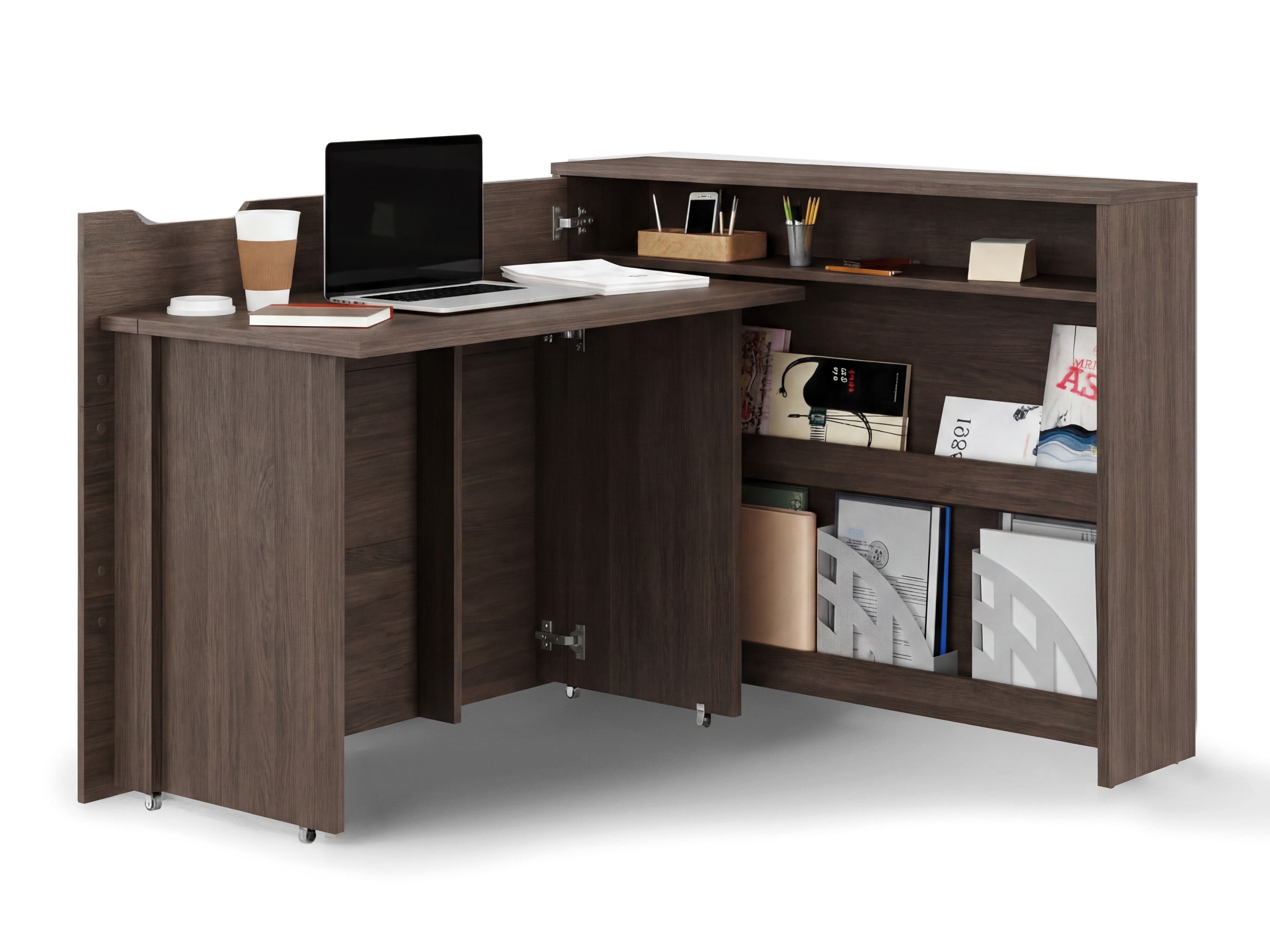Mesa de escritório para cantos Concept Lenart (Carvalho escuro)