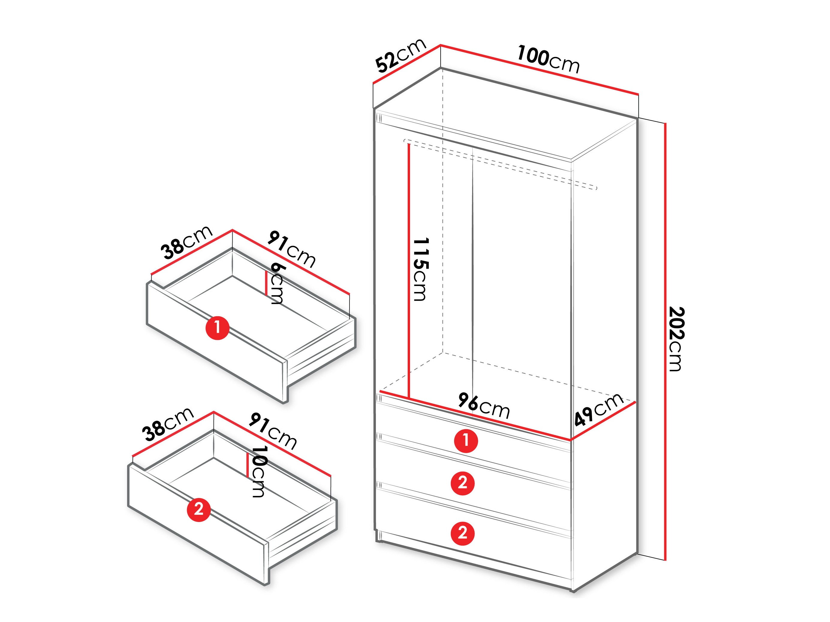 Roupeiro Comfivo Structor (Branco)