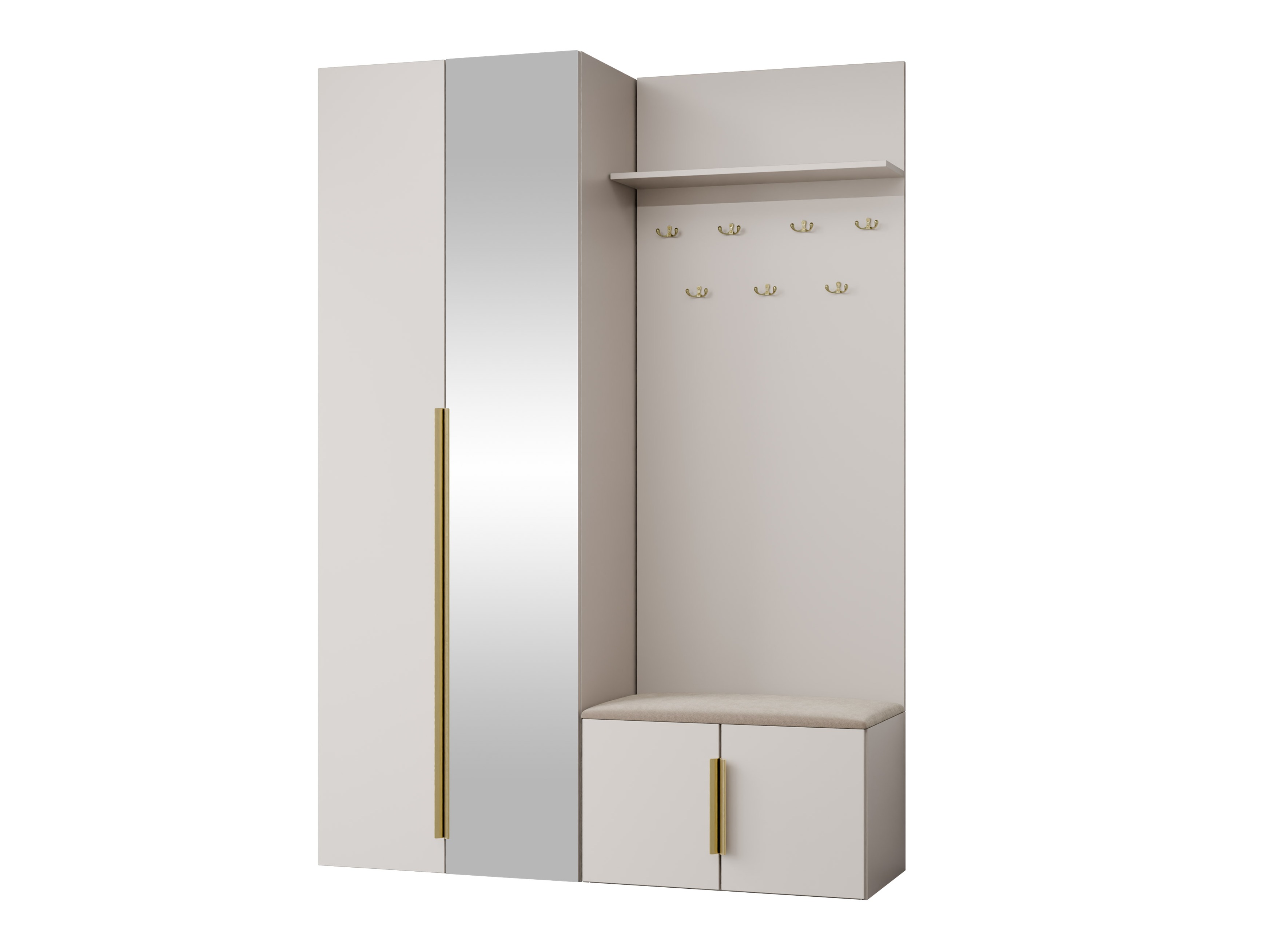Conjunto para corredor Comfivo 583 (Bege + Dourado)