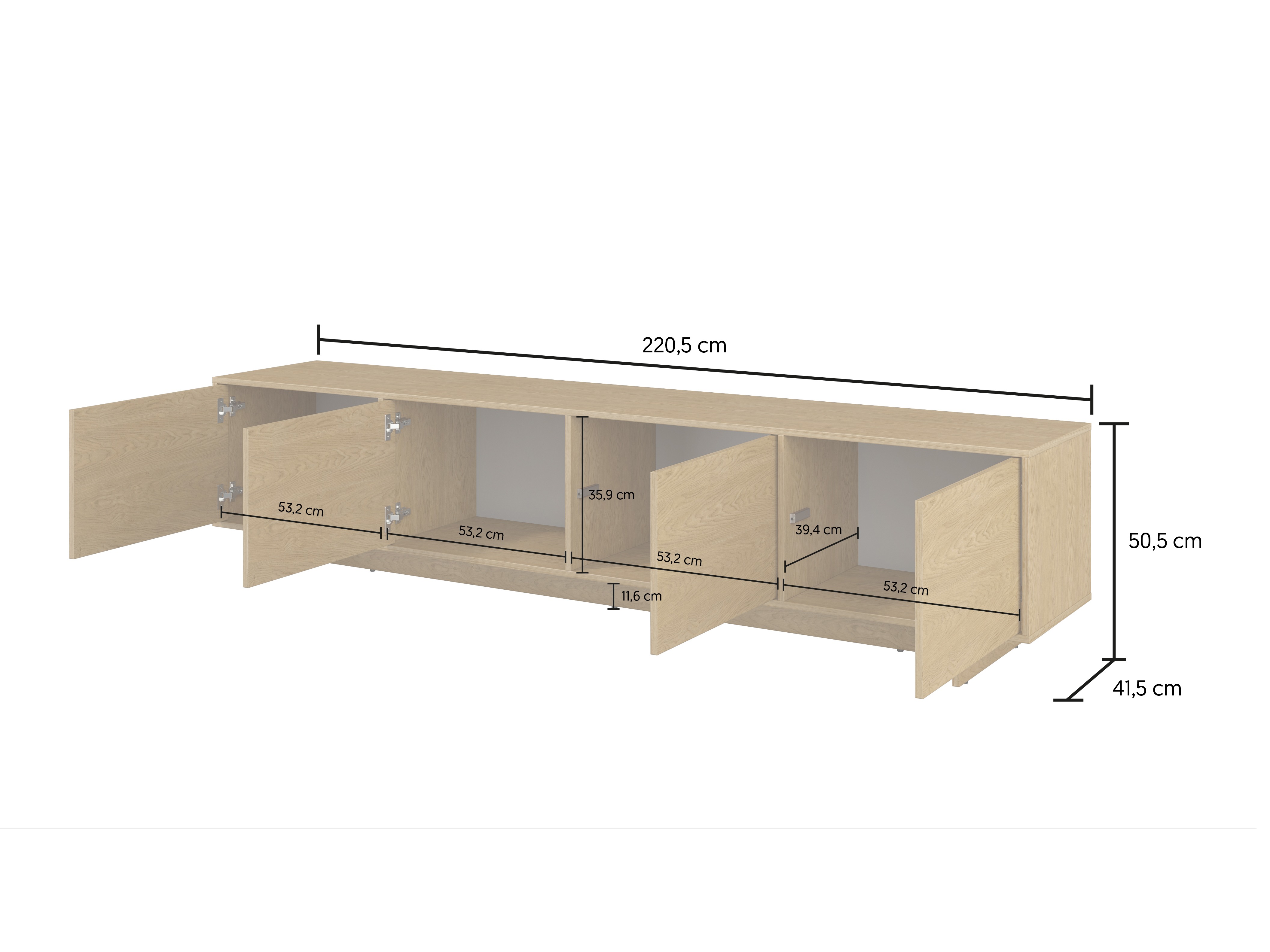 Conjunto para sala de estar Cavbali 103 (Madeira clara)
