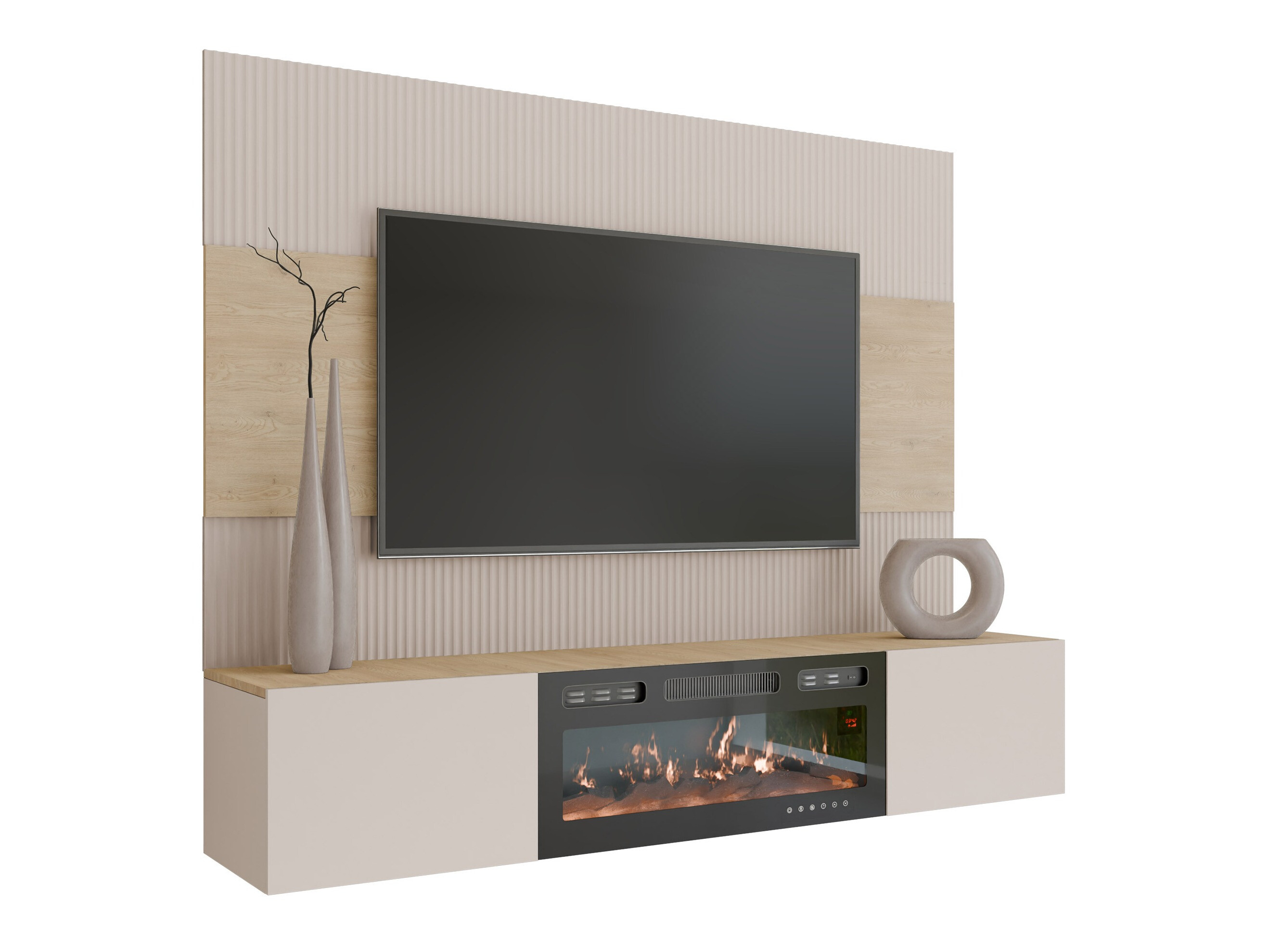 Conjunto para sala de estar Comfivo Salix VII (Bege + Carvalho Cremona)