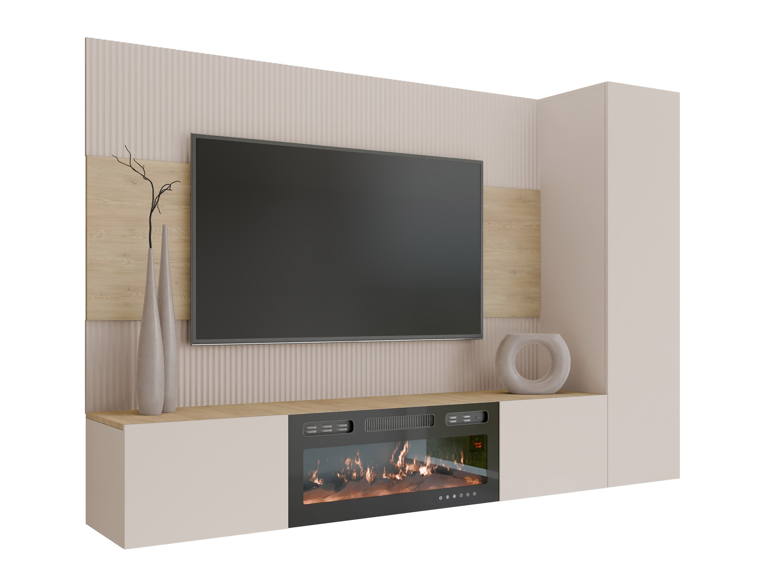 Conjunto para sala de estar Comfivo Salix IX (Bege + Carvalho Cremona)